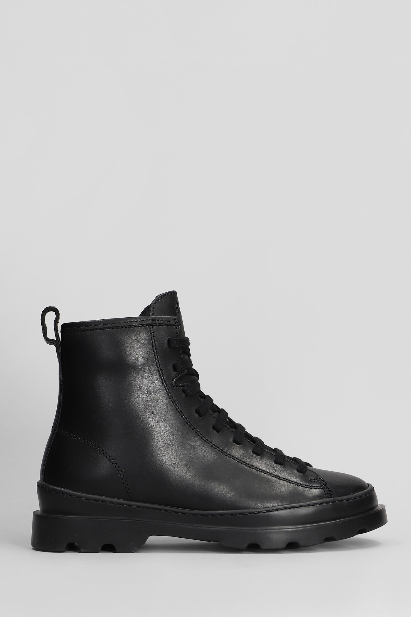 Brutus Combat Boots In Black Leather