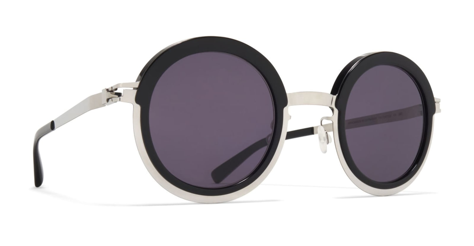 MYKITA PHILLYS - SHINY SILVER / BLACK COOL SUNGLASSES 