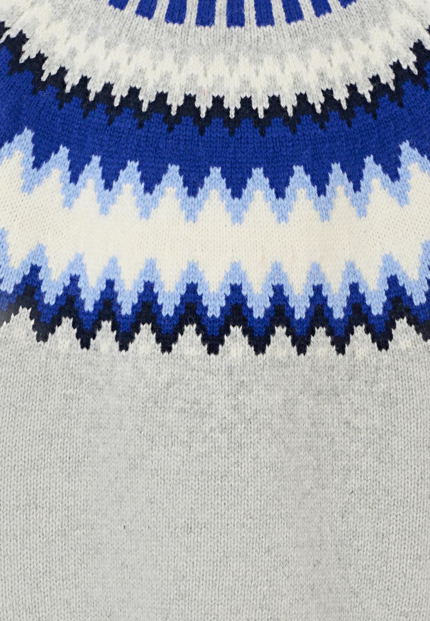 Molo Grey Sweater, For Boy With Nordic Pattern In Gray