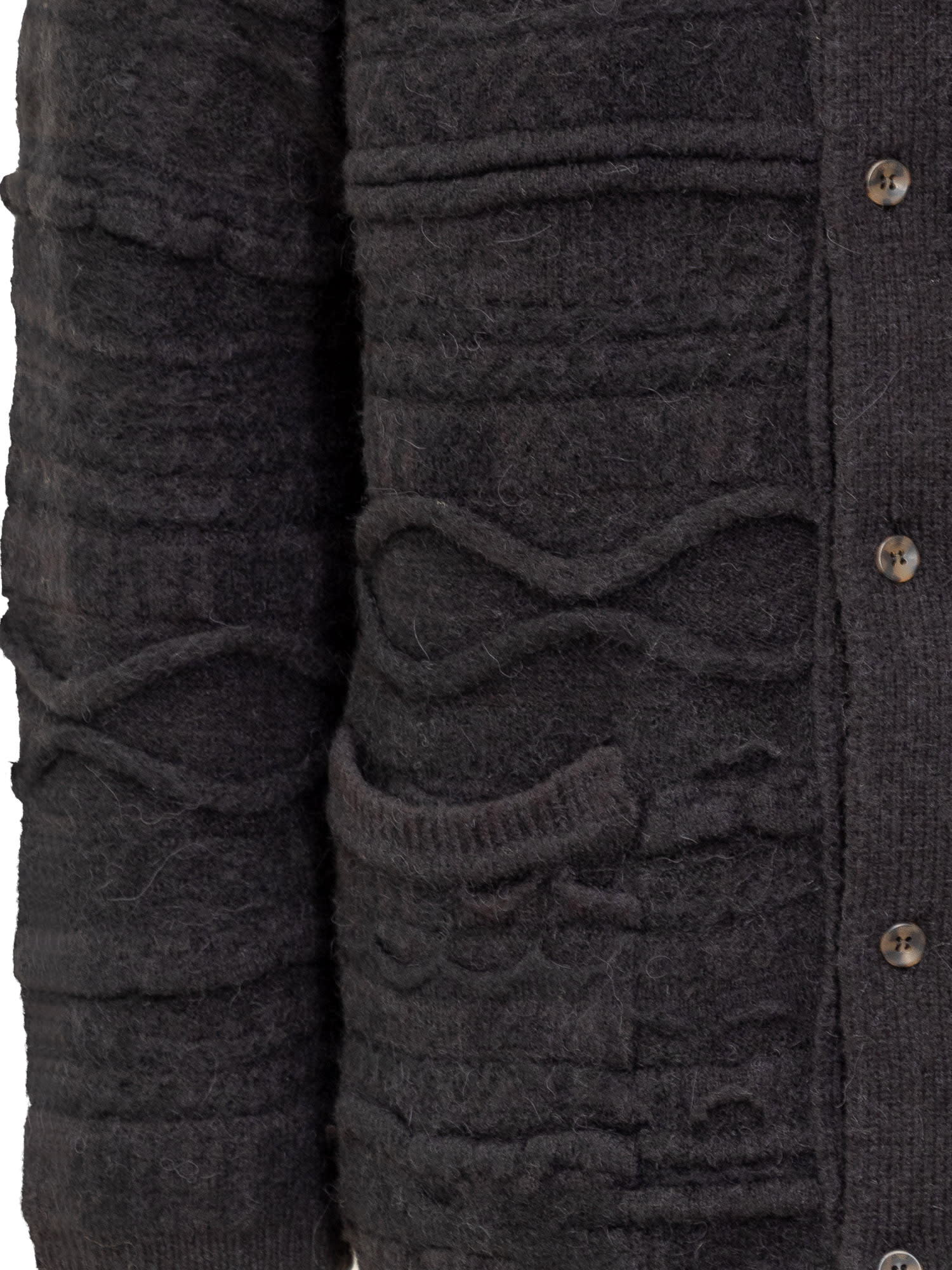 Shop Laneus Cardigan In Nero