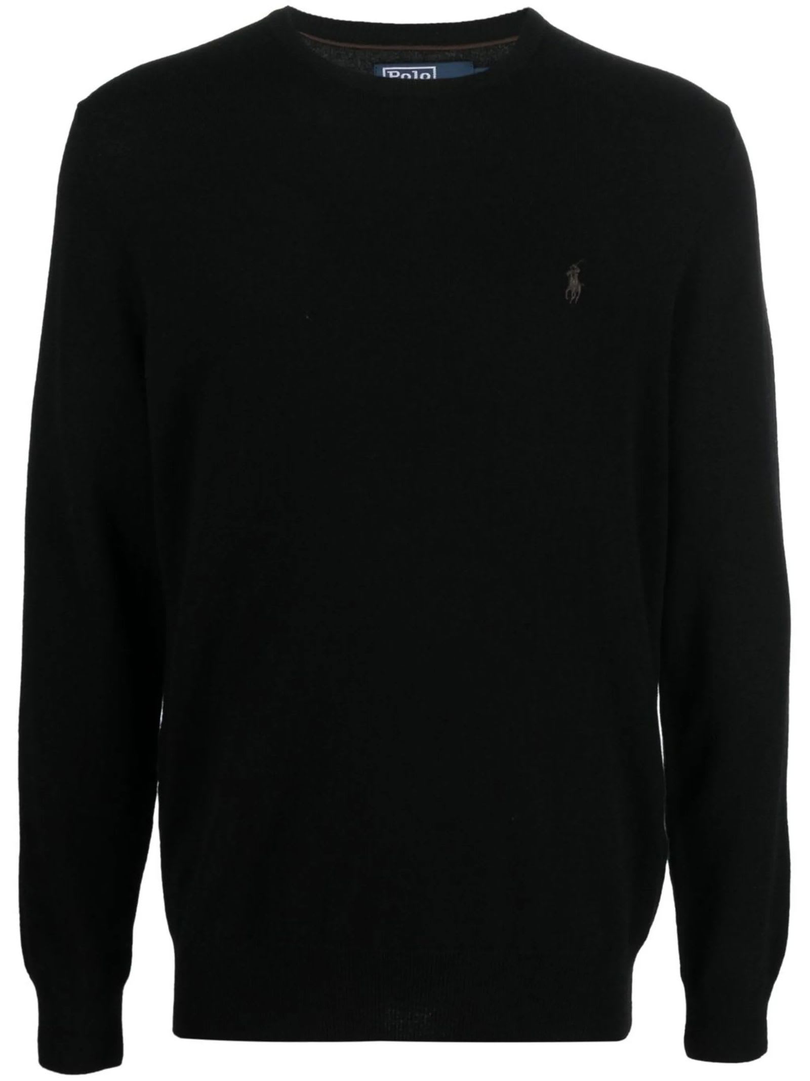 Shop Ralph Lauren Black Wool Sweater