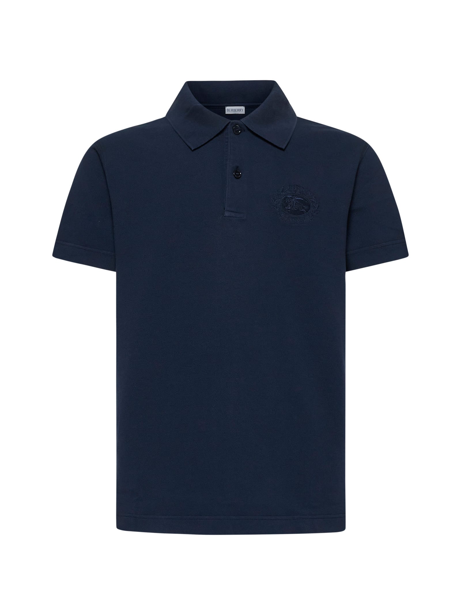 Shop Burberry Polo Shirt In Storm