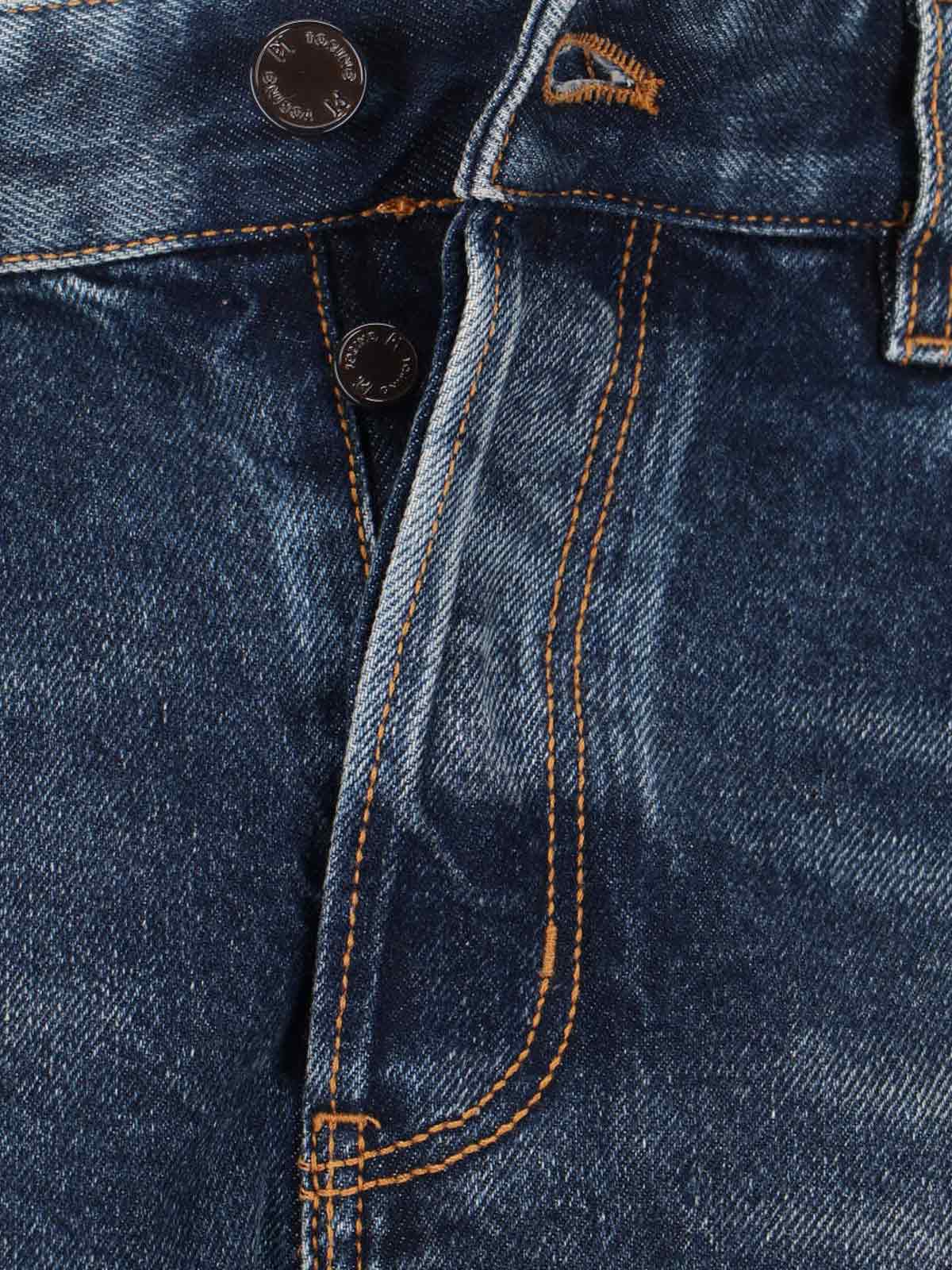 Pt Torino Straight Trousers With Belt Loops And Pockets In Blue