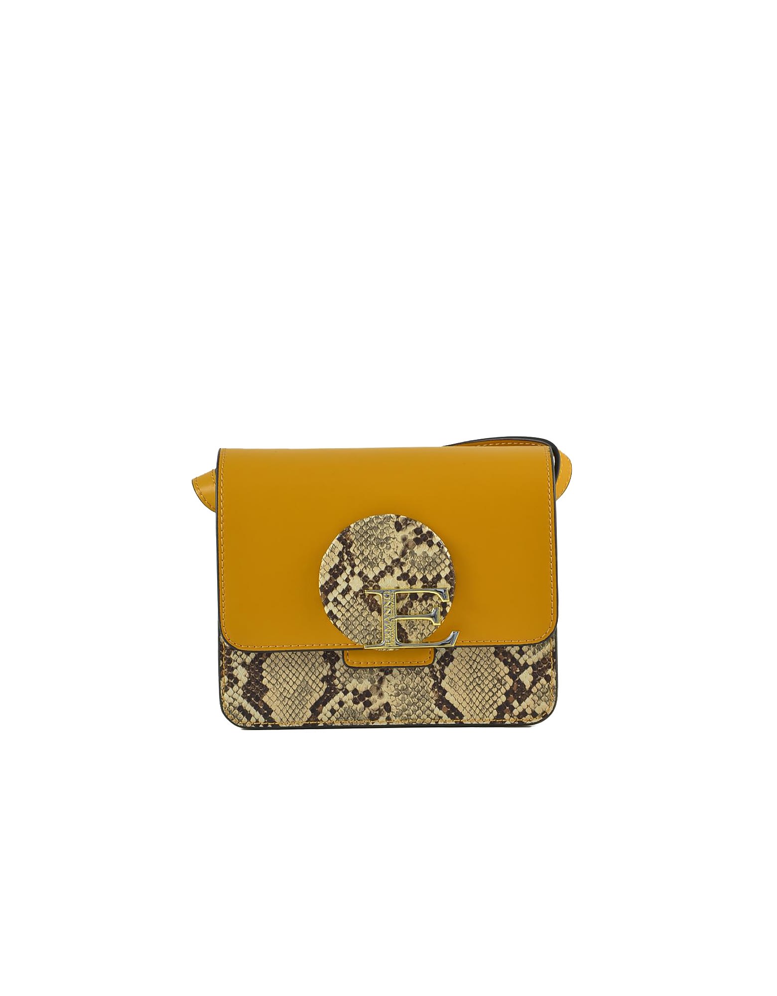 Ermanno Scervino Womens Yellow Handbag