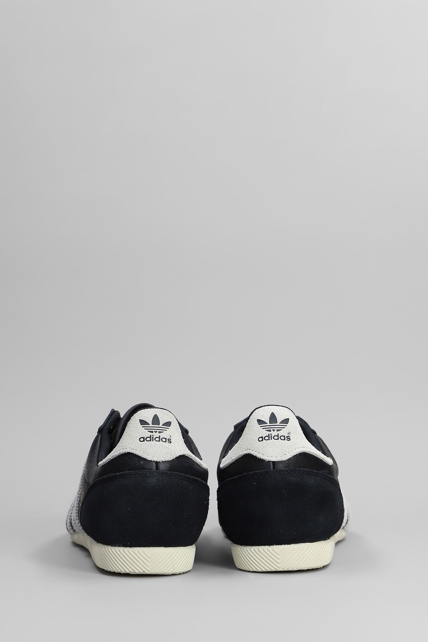 Adidas Originals Japan Sneakers In Black Leather In Blue