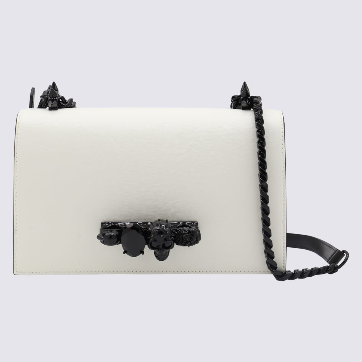 Shop Alexander Mcqueen White Leather Shoulder Bag