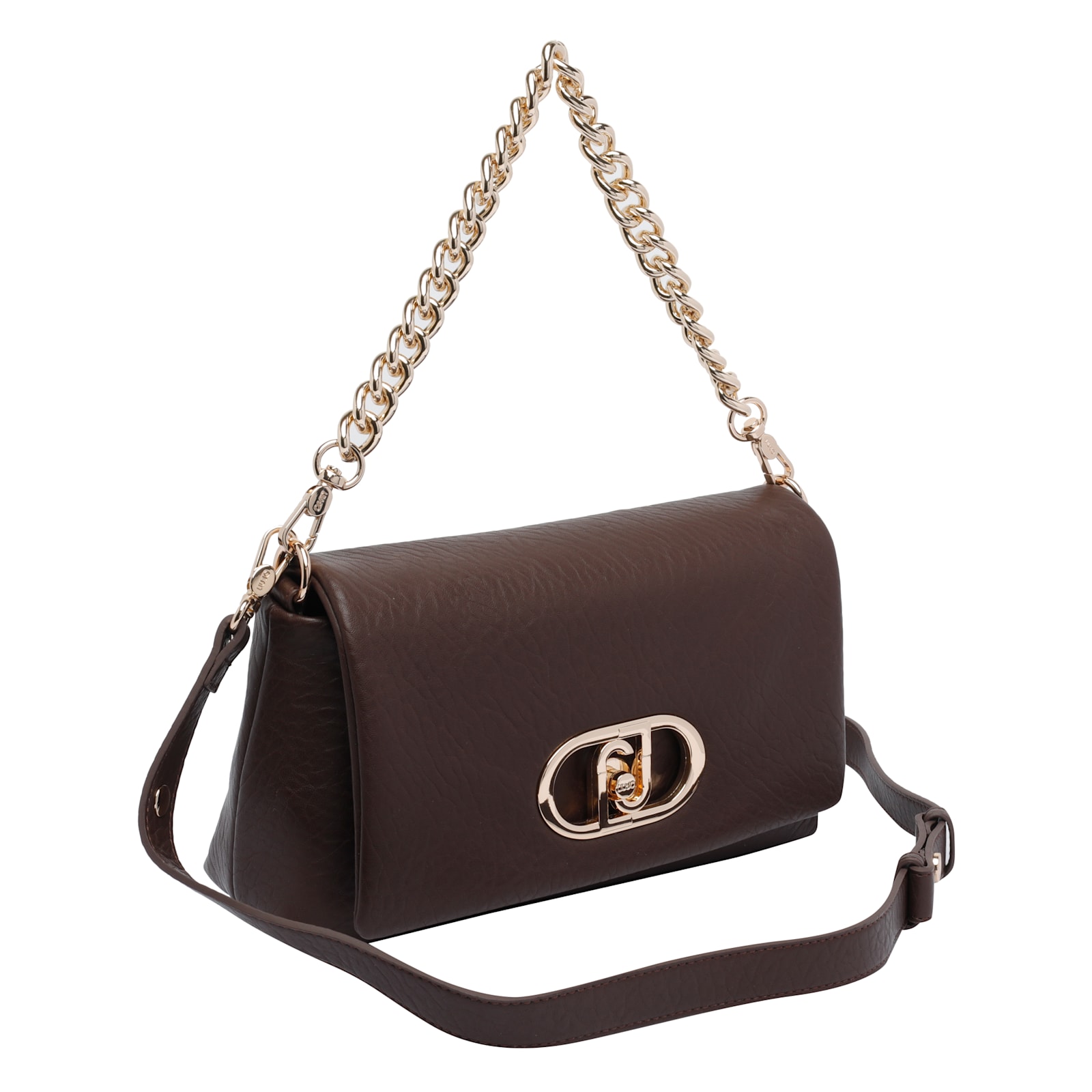 Liu •jo Versatile Shoulder Bag And Chain Strap In Brown