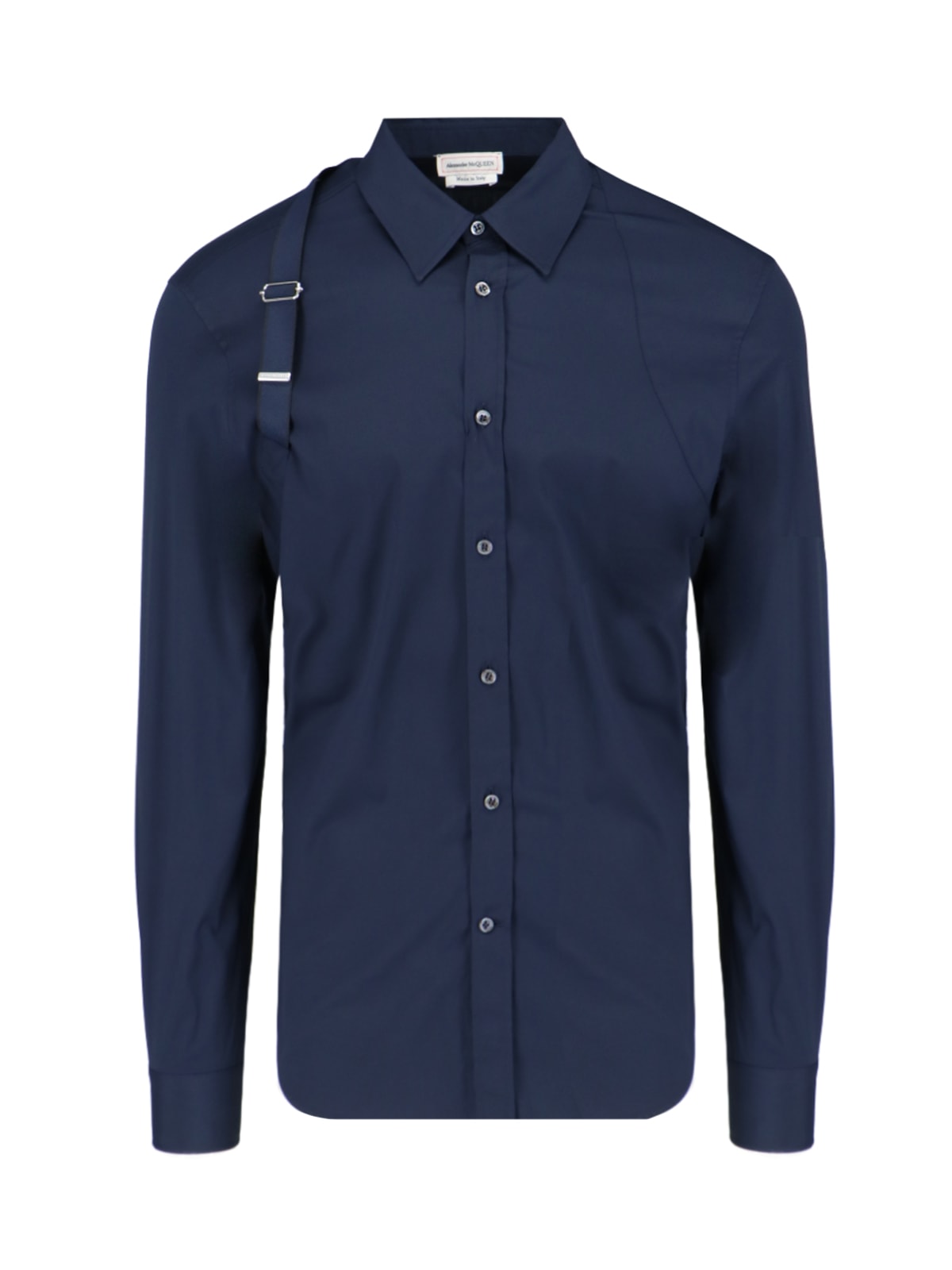 Shop Alexander Mcqueen Herness Selvedge Shirt In Blue