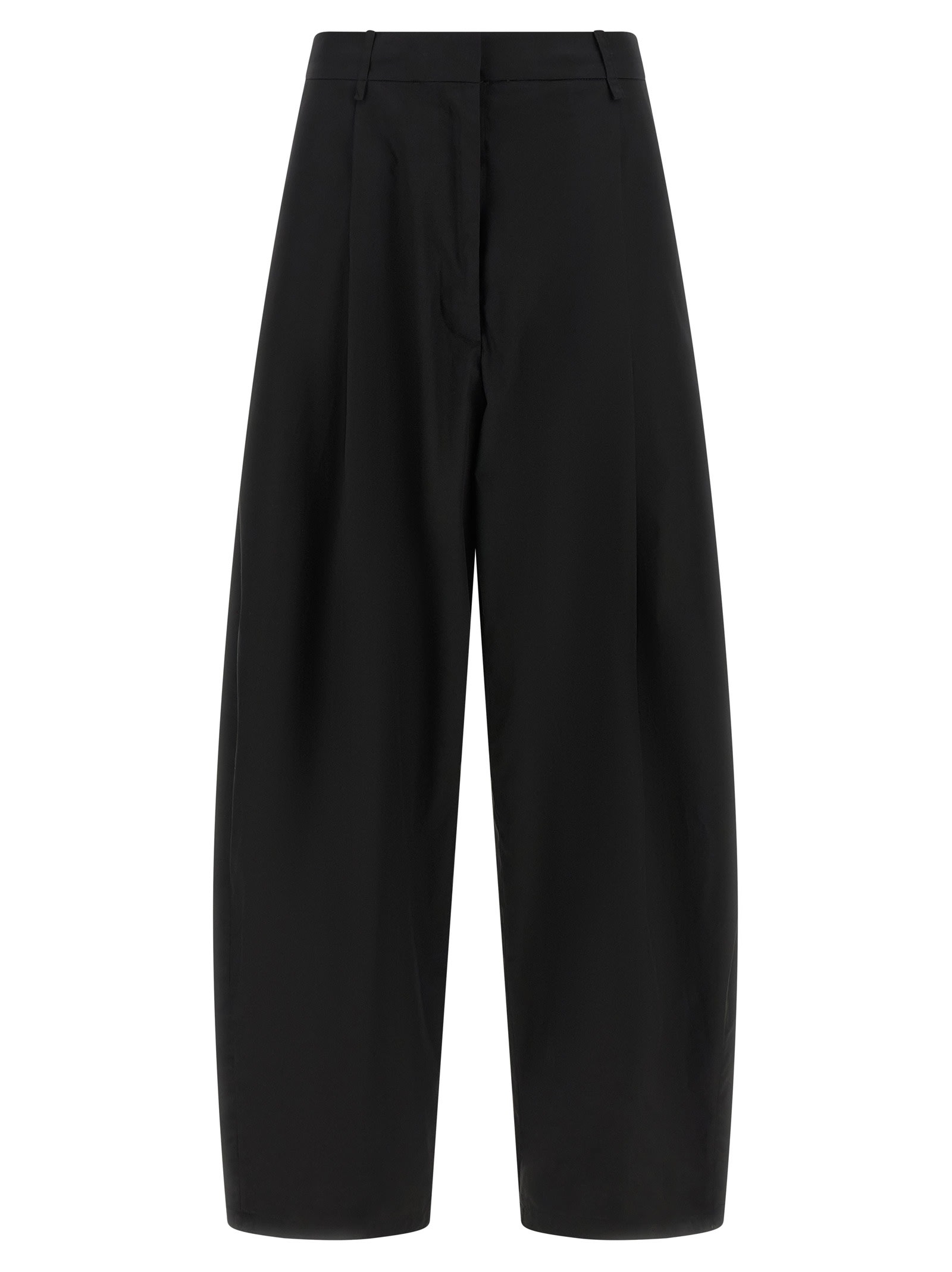 Nude Cotton Trousers In Black