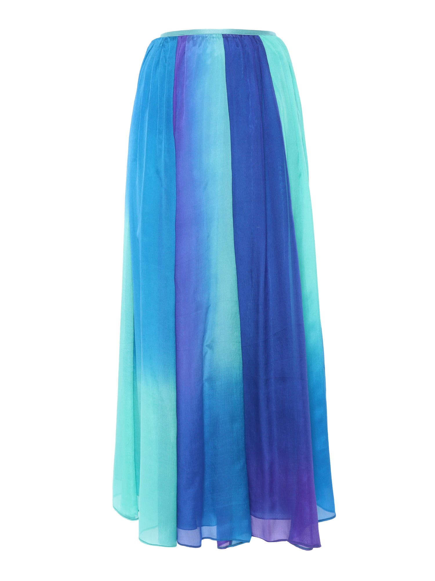 Shop Forte Forte Shaded Silk Skirt In Multicolor