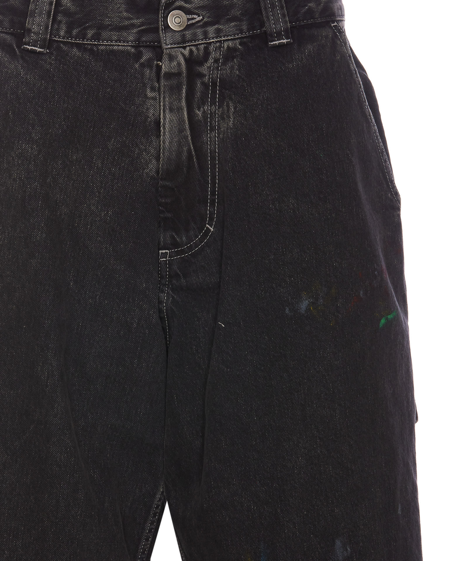 Shop Maison Margiela Jeans Pants In Black