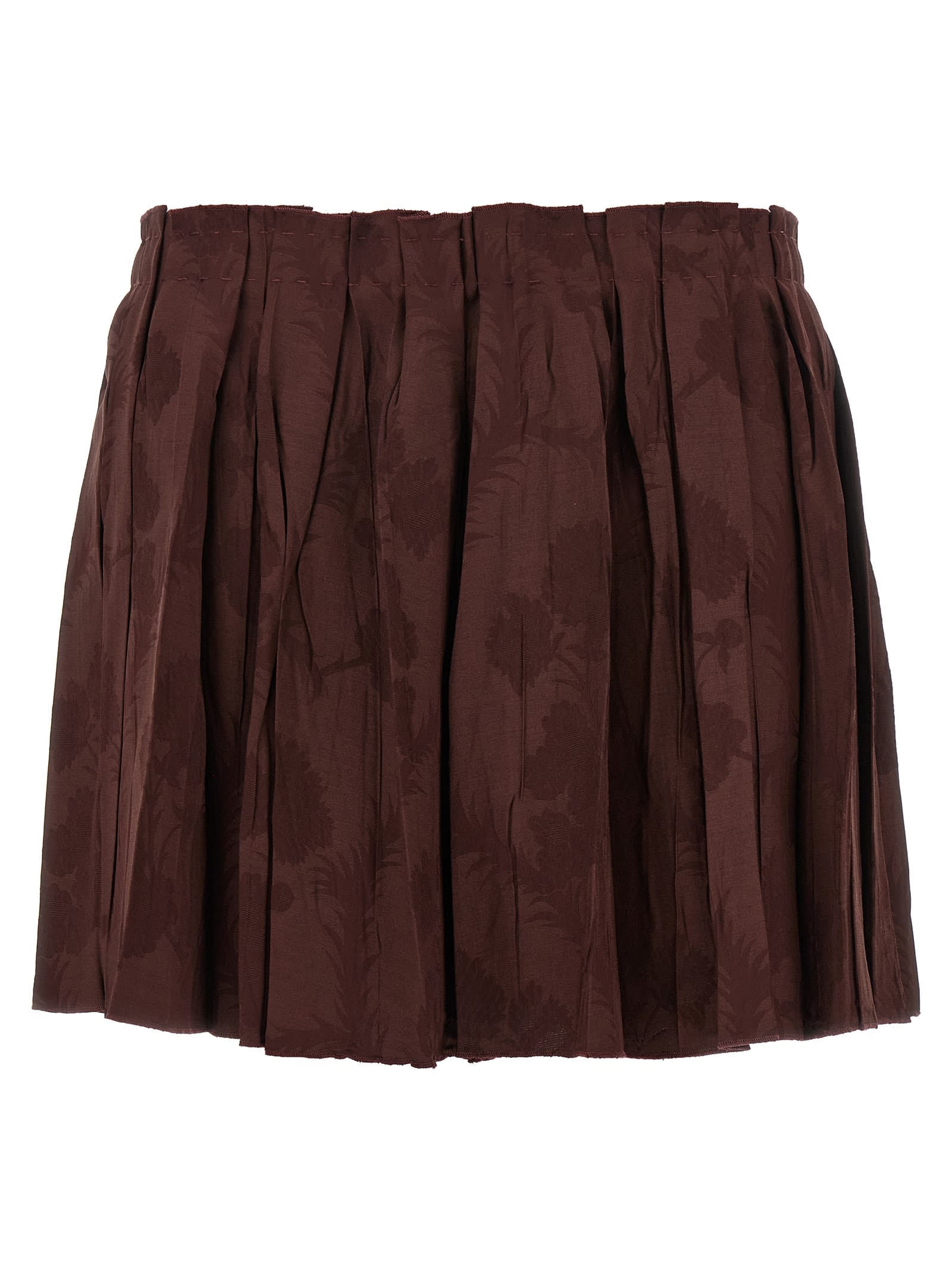 Jacquard Floral Patterned Skirt