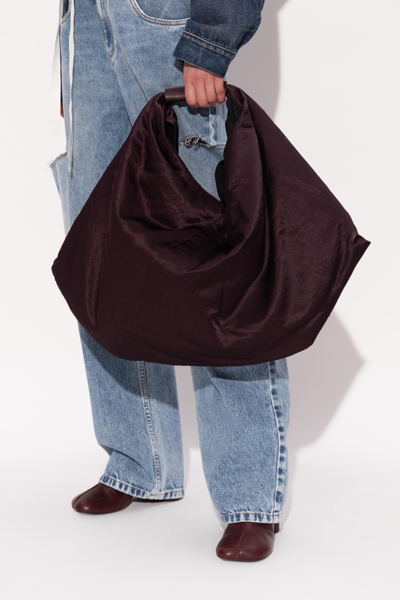 Mm6 Maison Margiela Japanese Draped Shoulder Bag In Brown