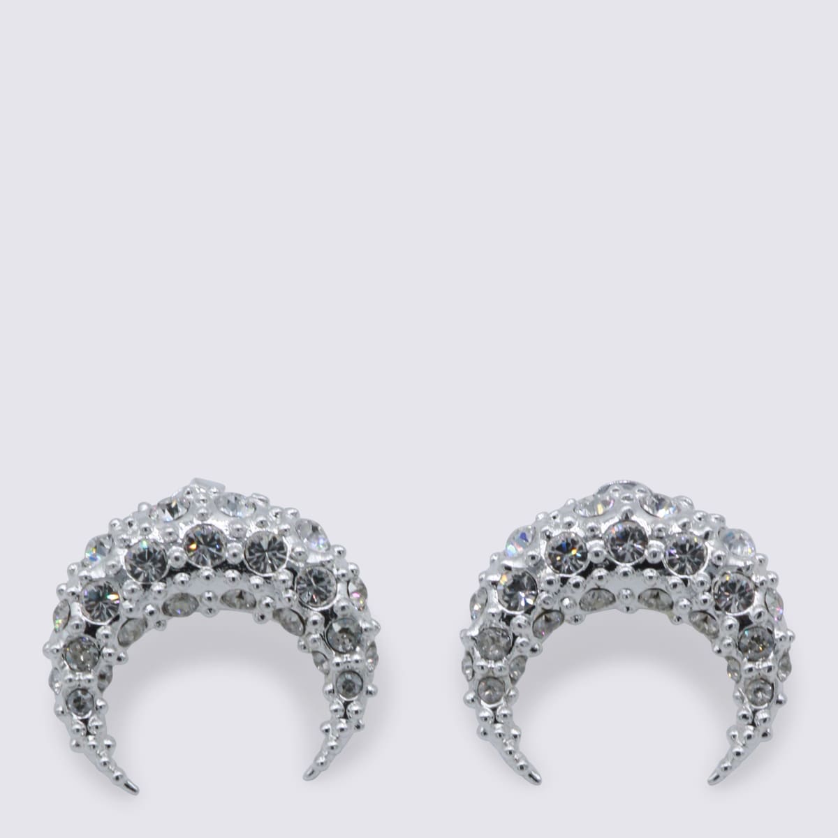 Marine Serre Silver Earrings In Metallic