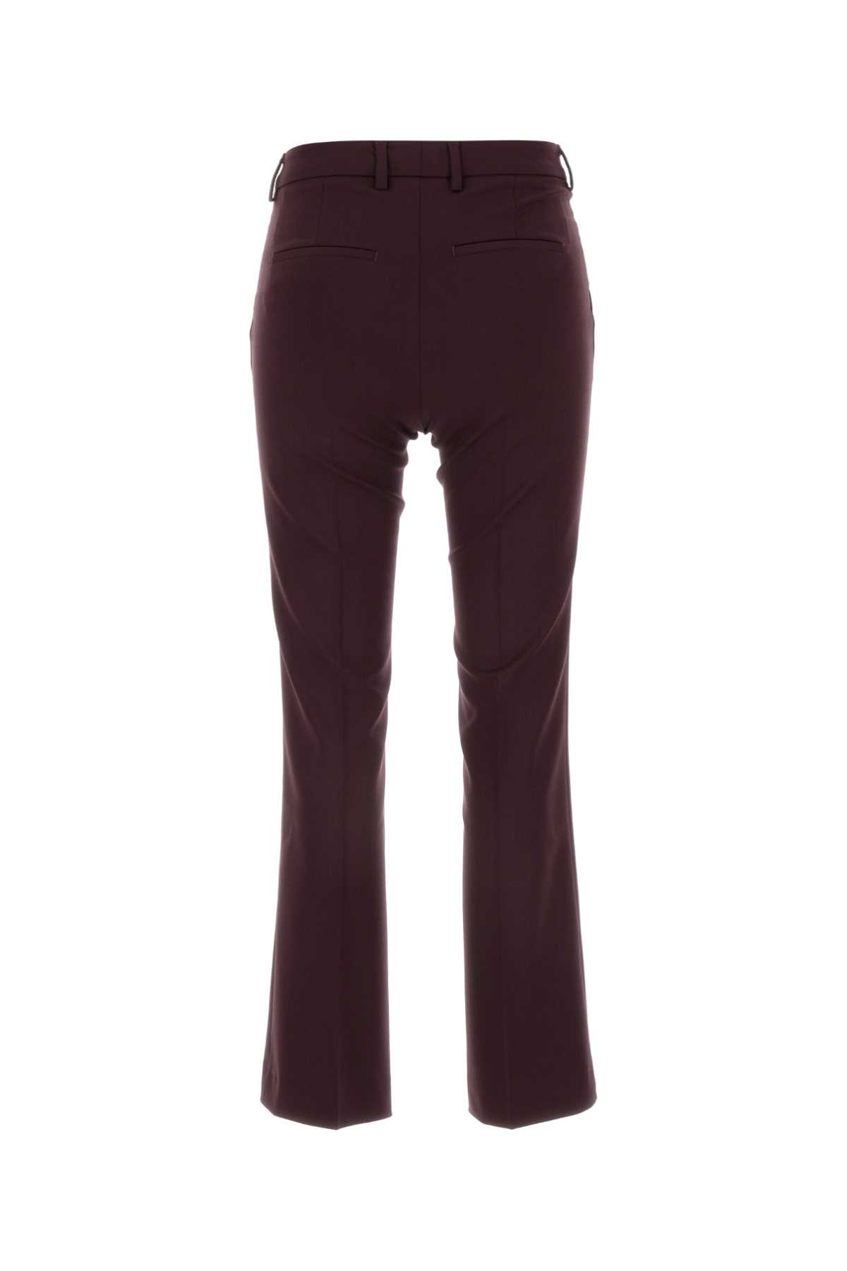 Shop Pt Torino Plum Stretch Wool Jaine Pant In Bordeaux