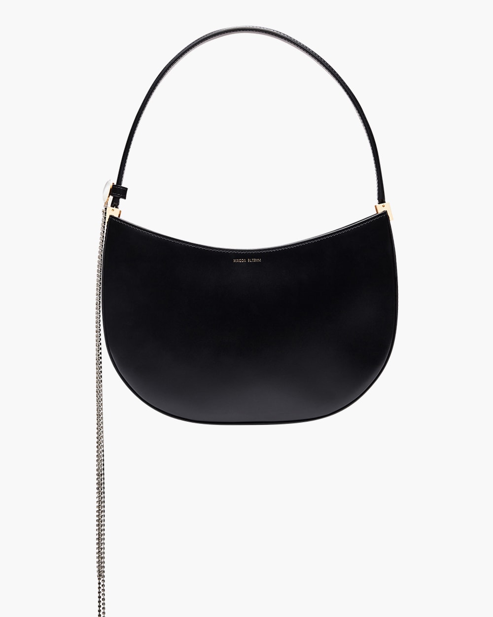 Magda Butrym Vesna Embellished Leather Shoulder Bag In Black