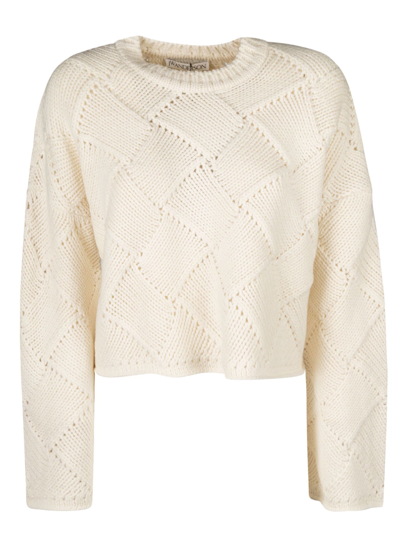 cropped off white sweater