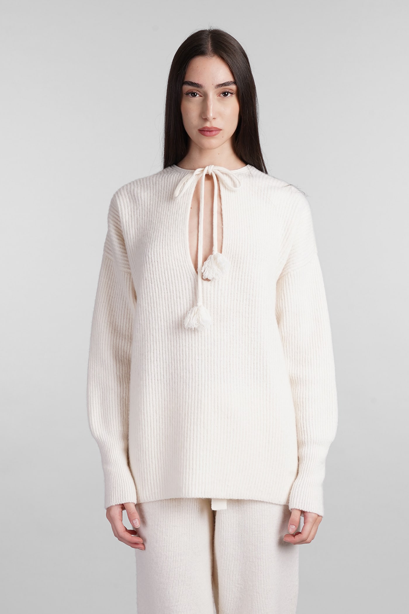 Knitwear In White Wool