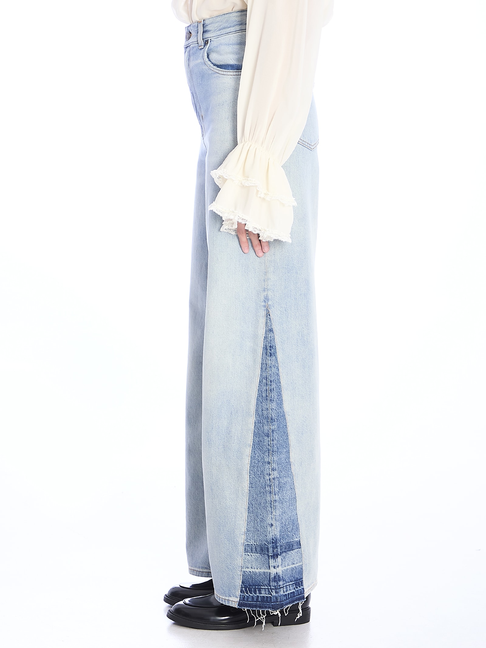 Shop Chloé Wide-leg Jeans In Blue