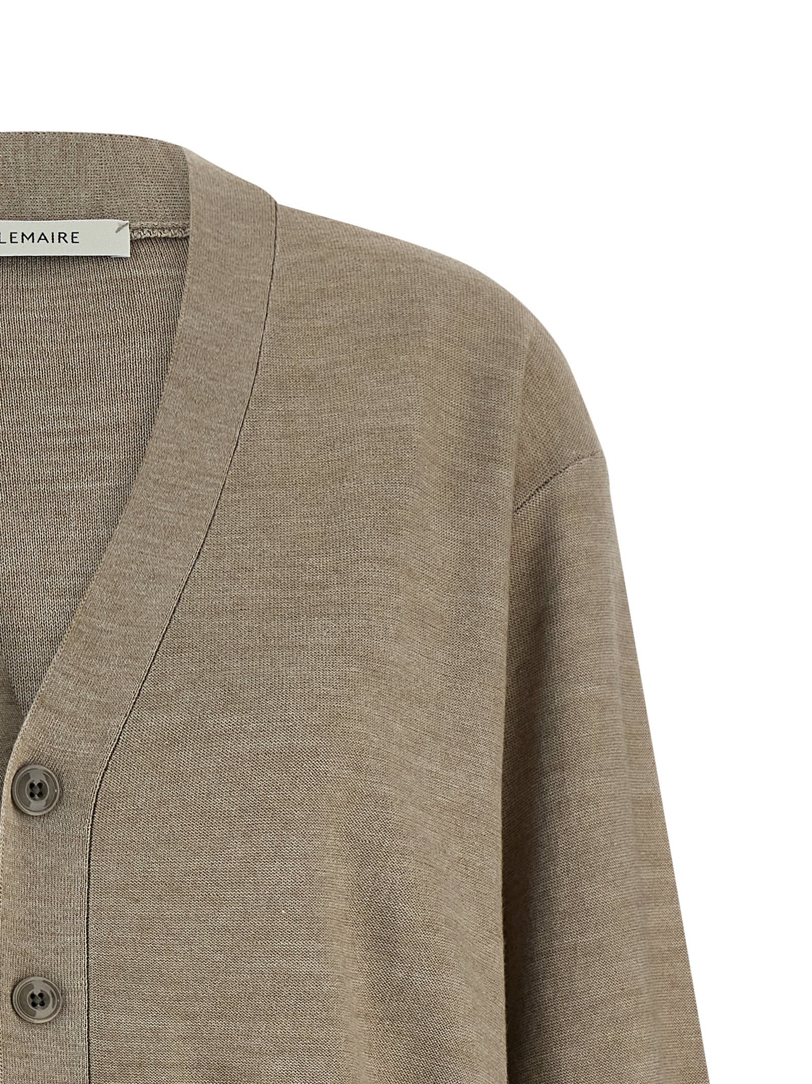 Lemaire Relaxed Twisted Cardigan In Neutral