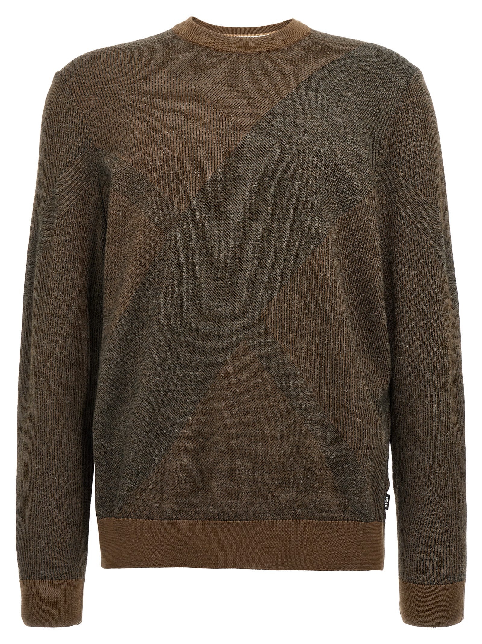 Hugo Boss Brown H Eclaus Sweater In Green