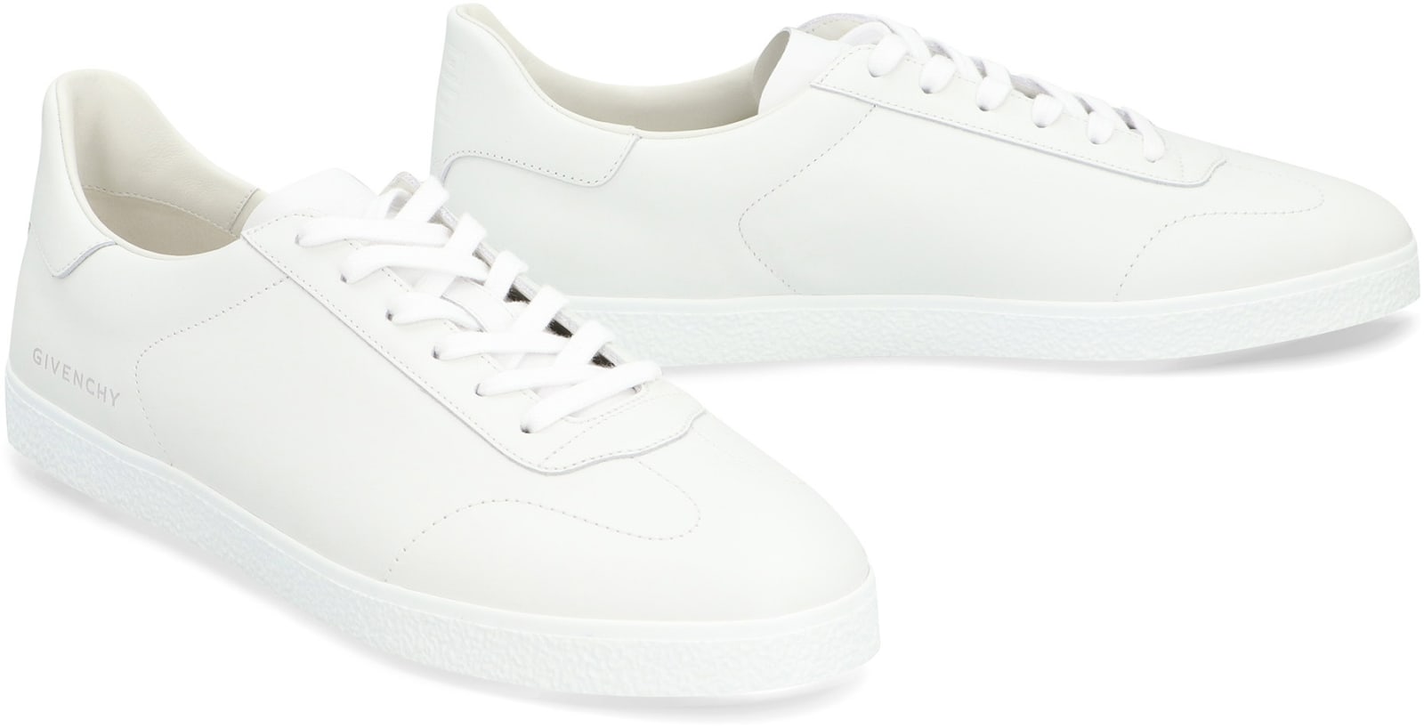Shop Givenchy Town Leather Low-top Sneakers
