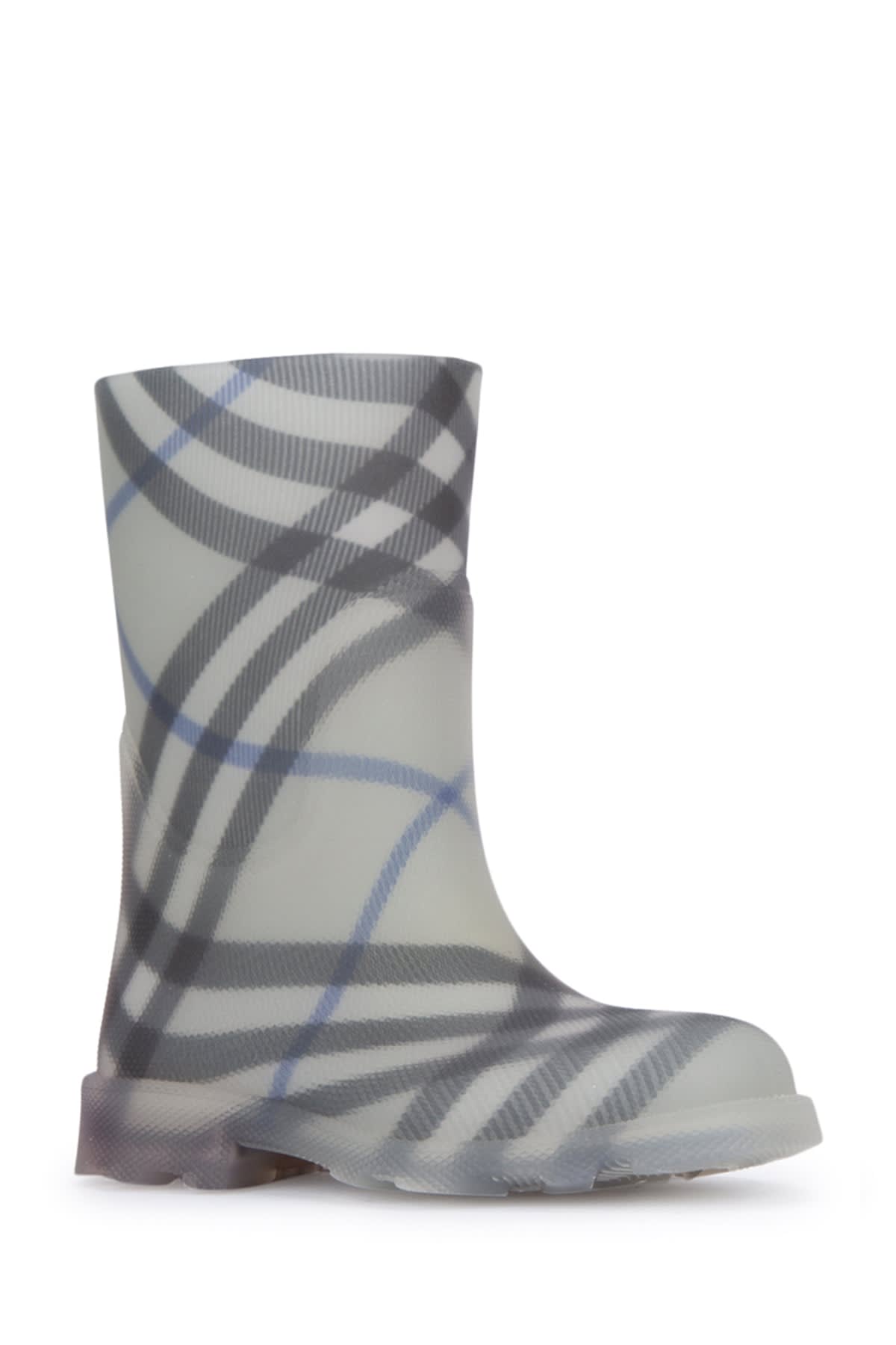 Burberry Check Rain Boots In Lichenipcheck