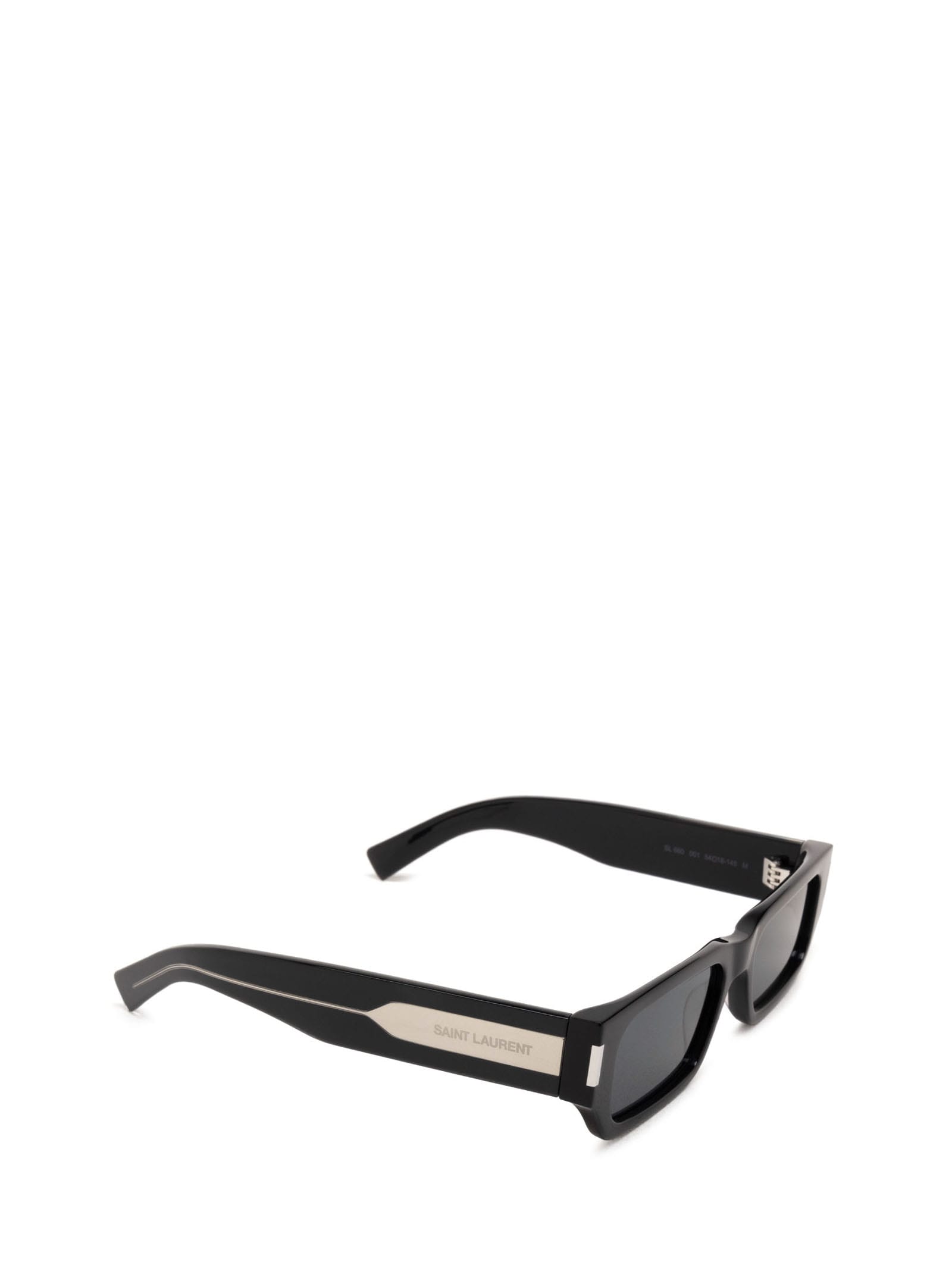 Shop Saint Laurent Sl 660 Black Sunglasses