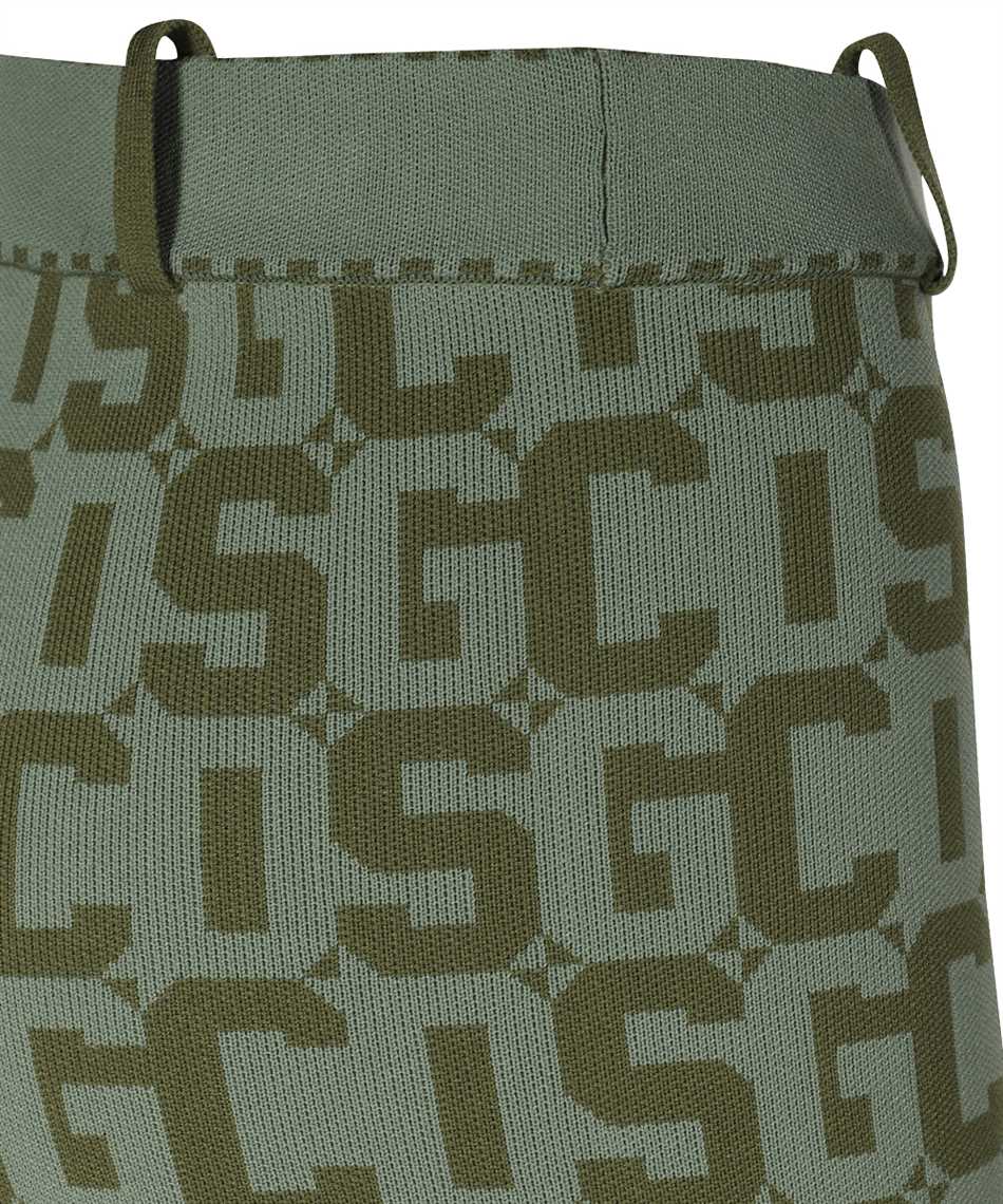 Gcds Jacquard Knit Leggings In Green