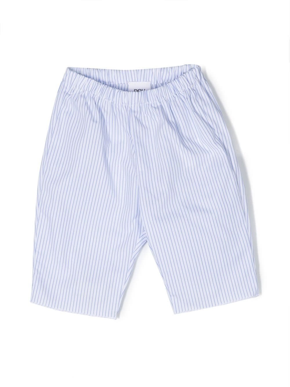 Shop Douuod Pinstriped Shorts In White