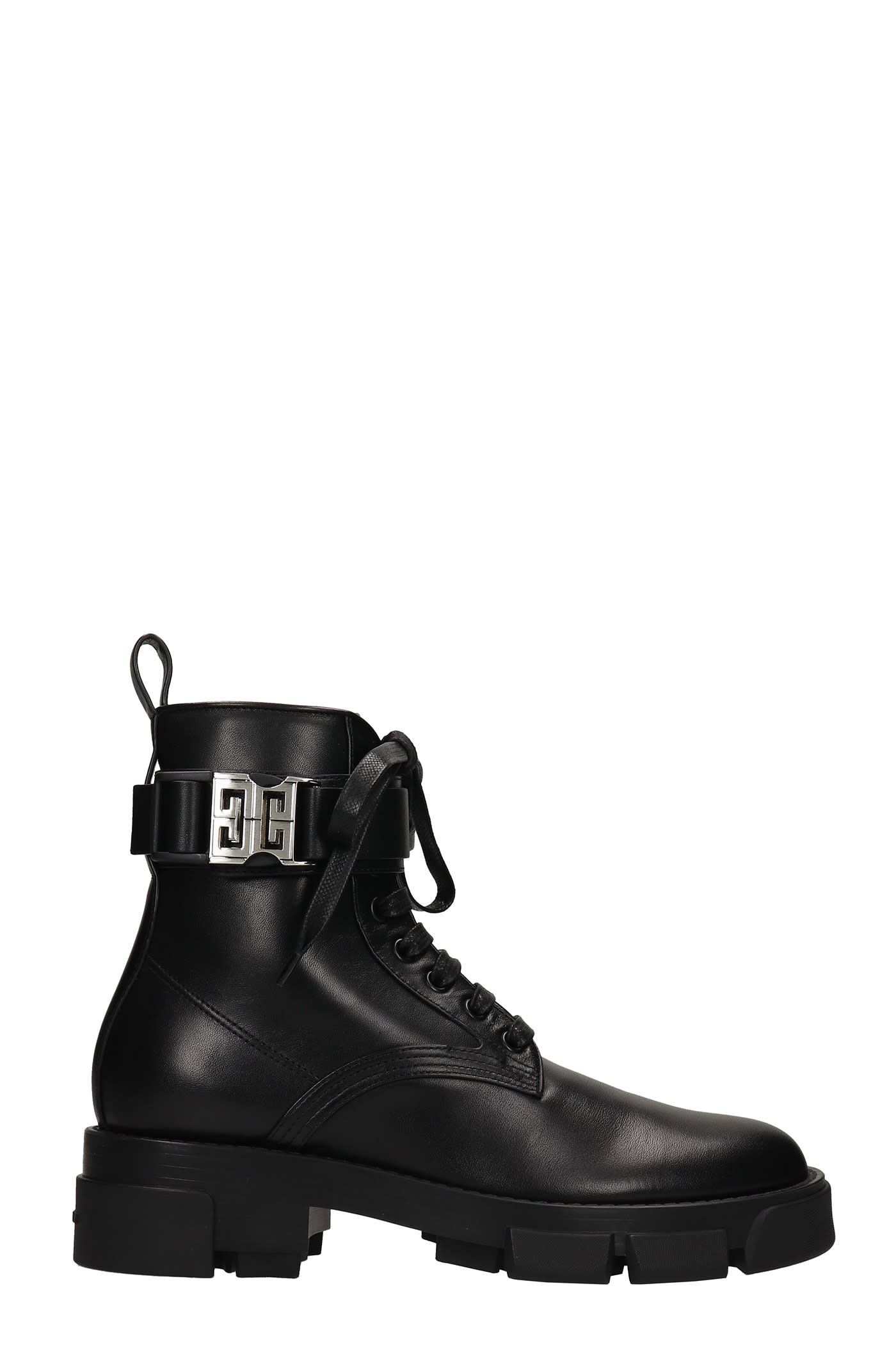 givenchy combat combat boots in black leather