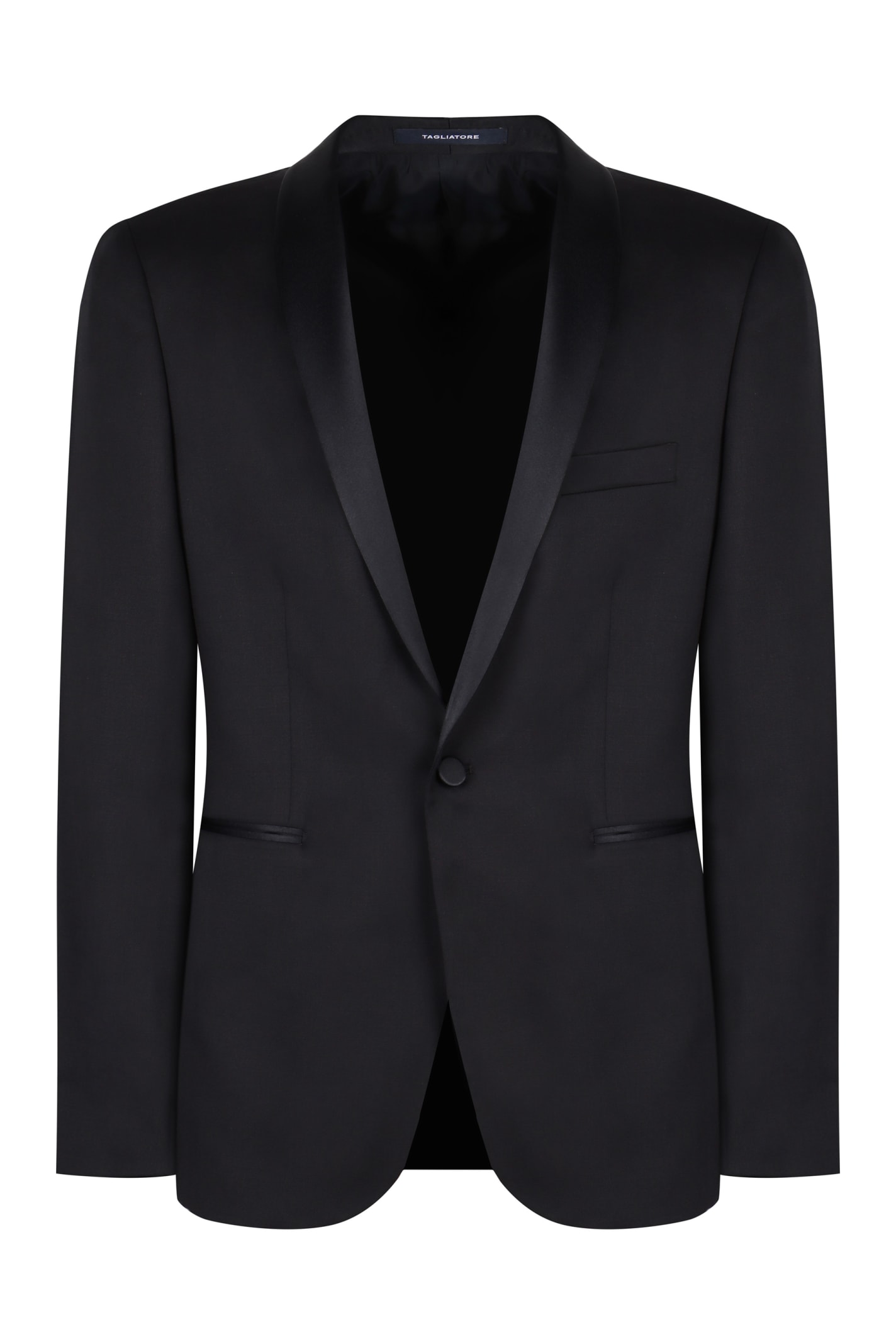 Shop Tagliatore Virgin Wool Two-piece Suit In Blue