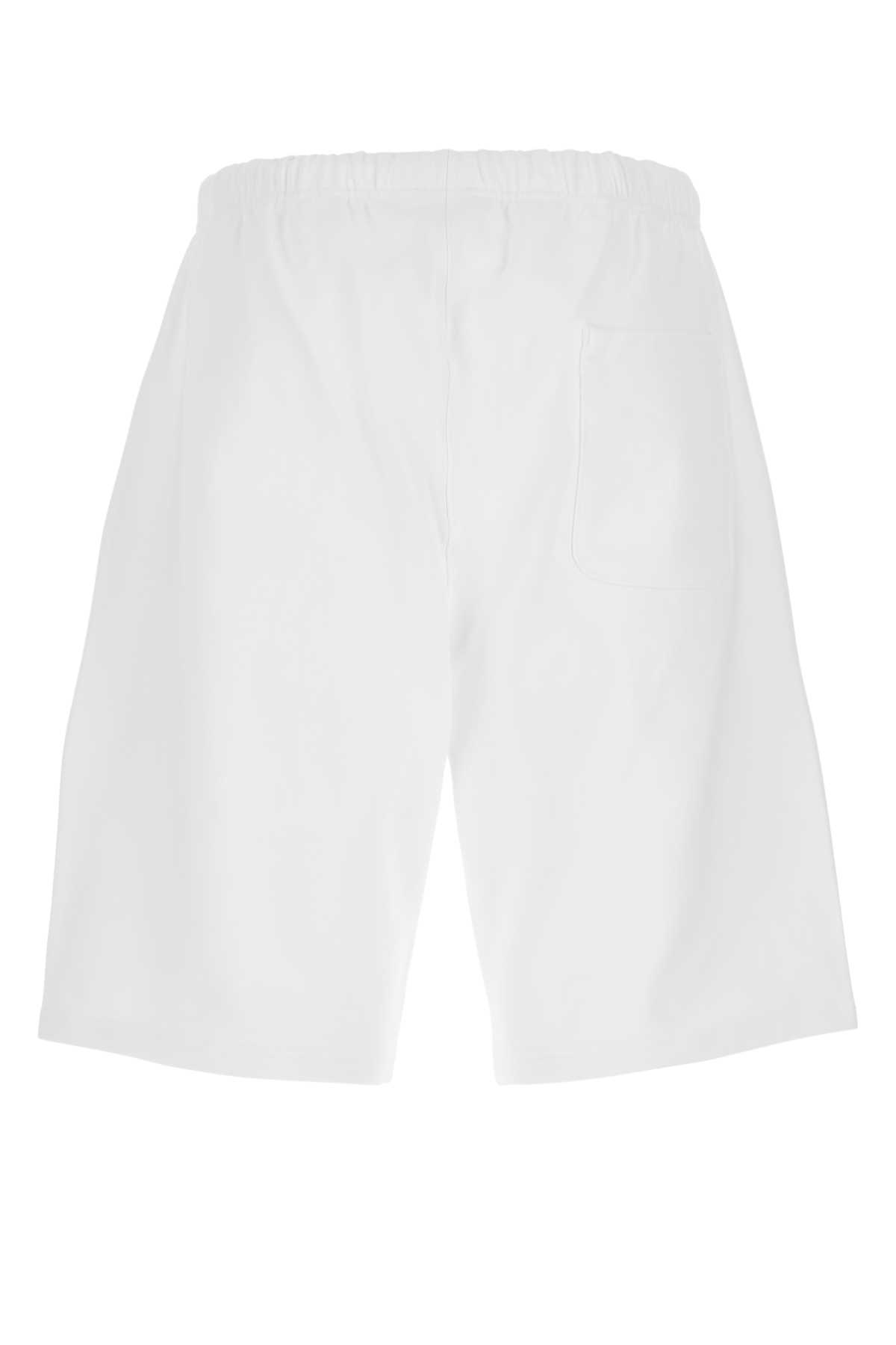 Shop Kenzo White Cotton Bermuda Shorts In 01