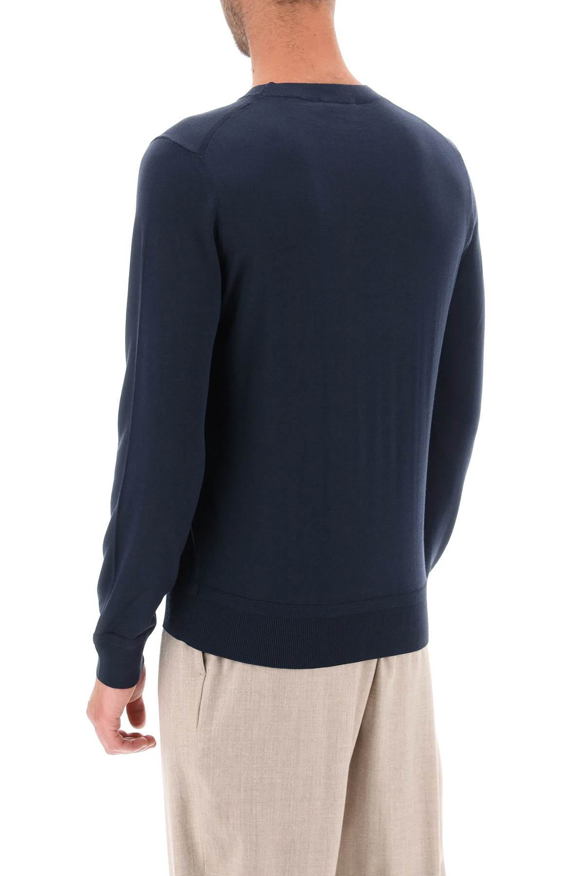 Shop Tom Ford Fine Wool Sweater In Navy