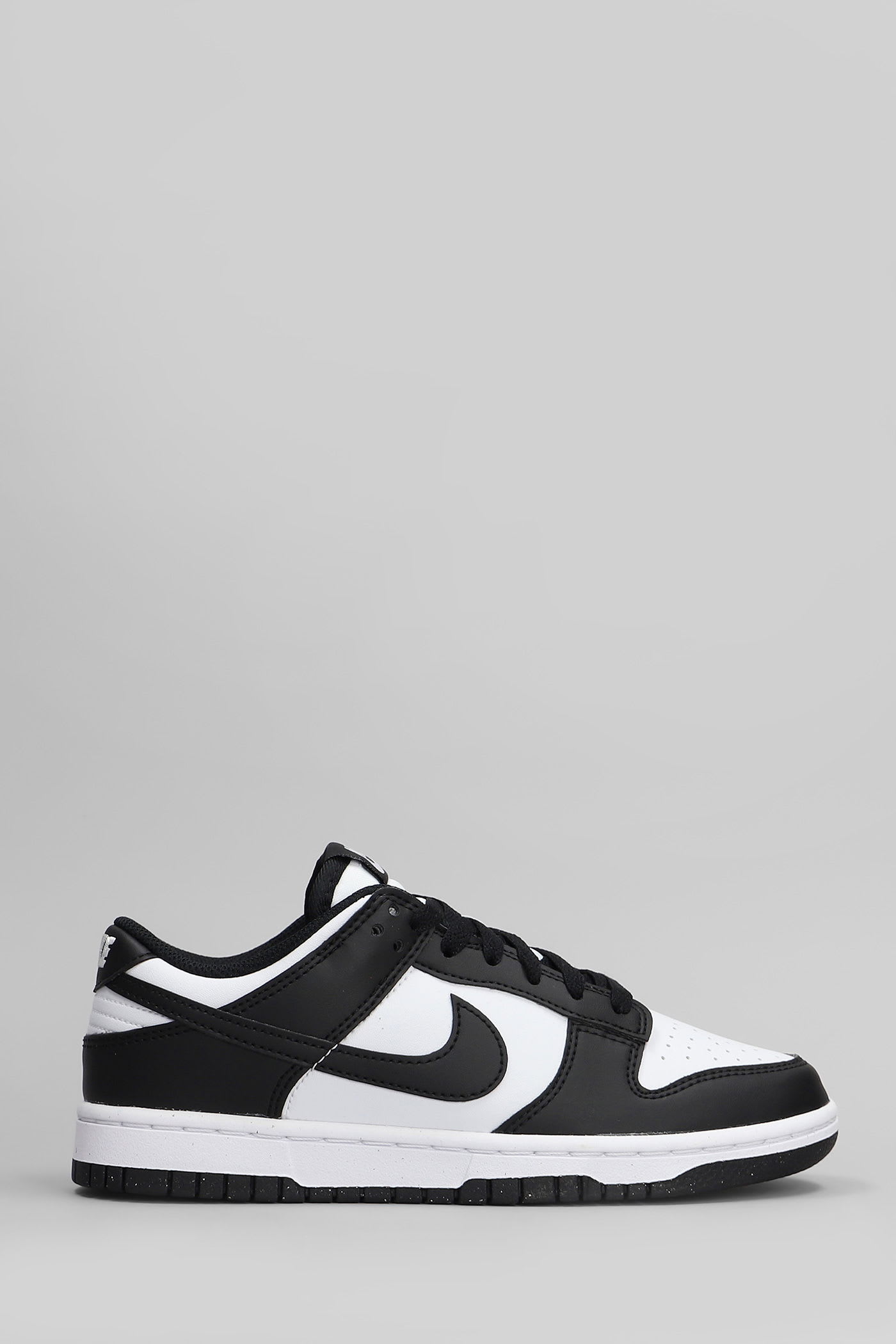 Nike Dunk Low Next Nature Sneakers In Black Leather In Black
