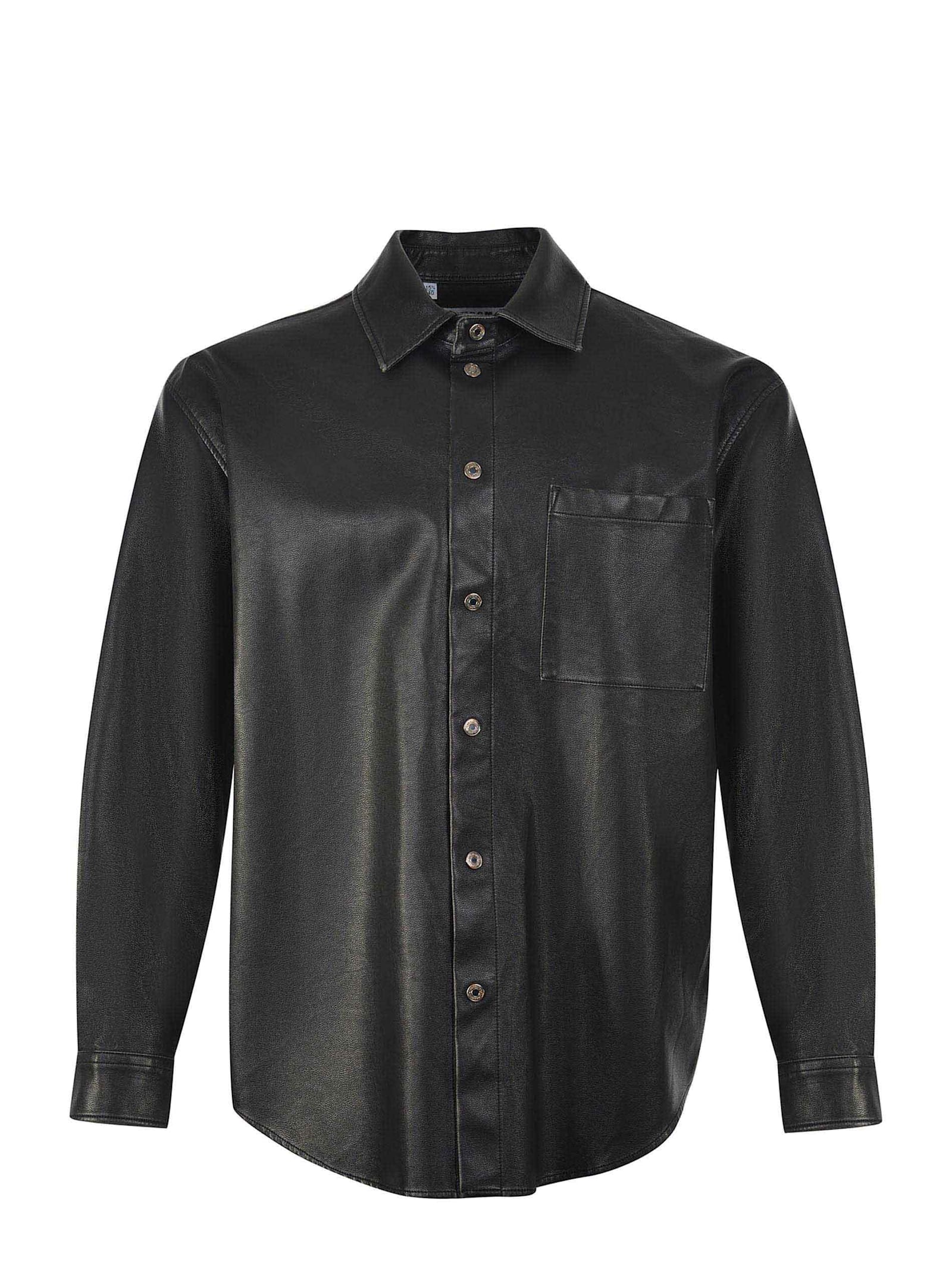 Shirt In Leather Effect Viscose