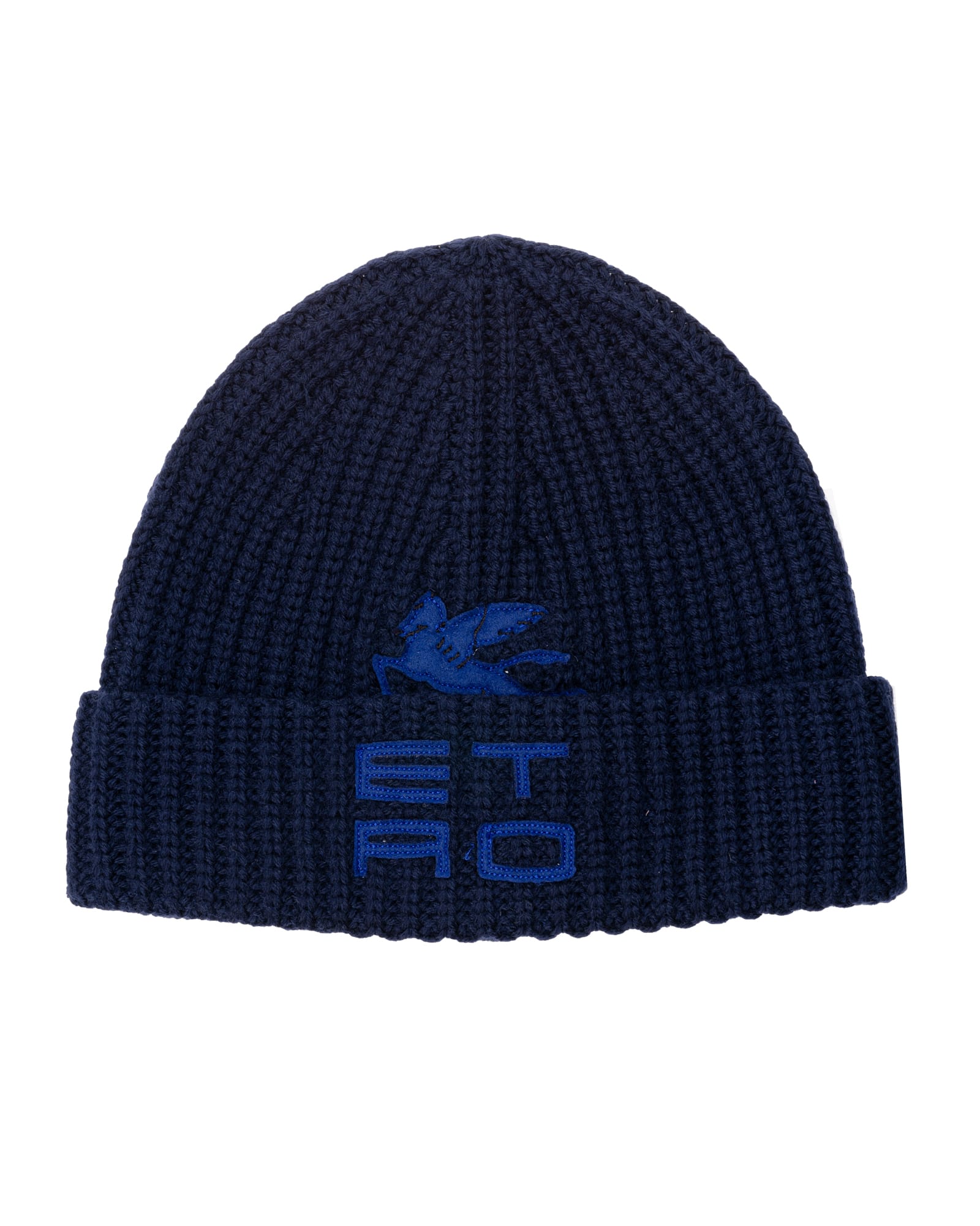 Etro Wool knit hat featuring the CUBE logo