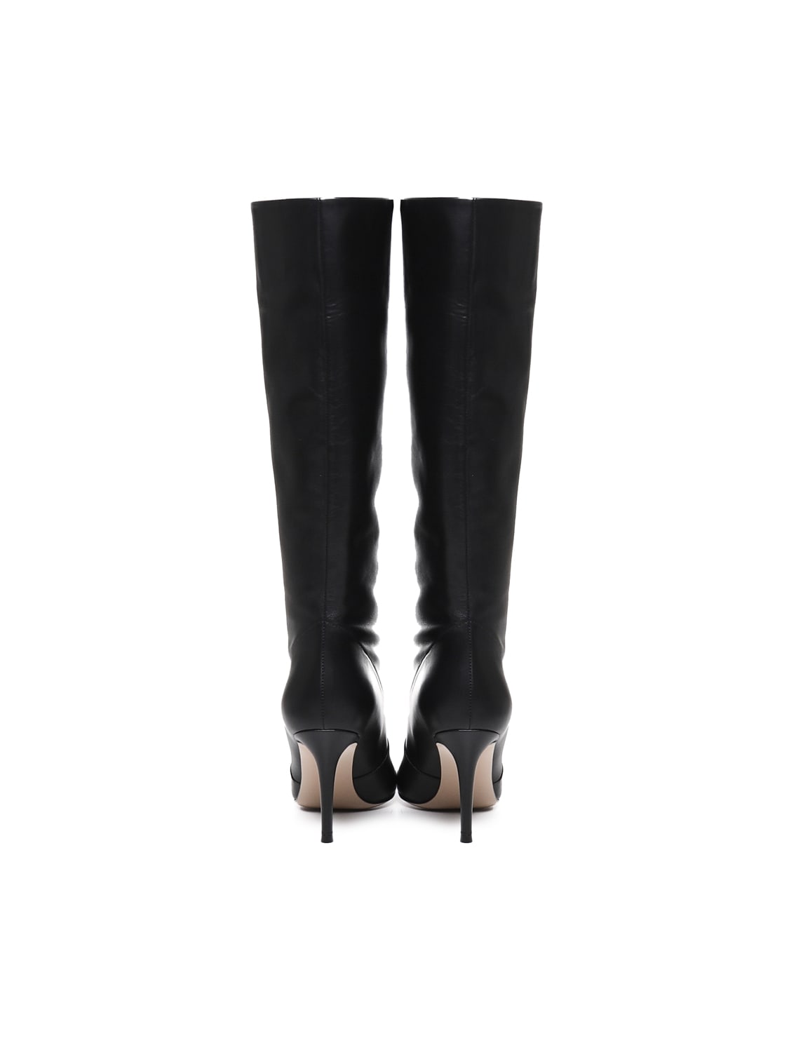 Shop Gianvito Rossi Jules Calfskin Boots In Black