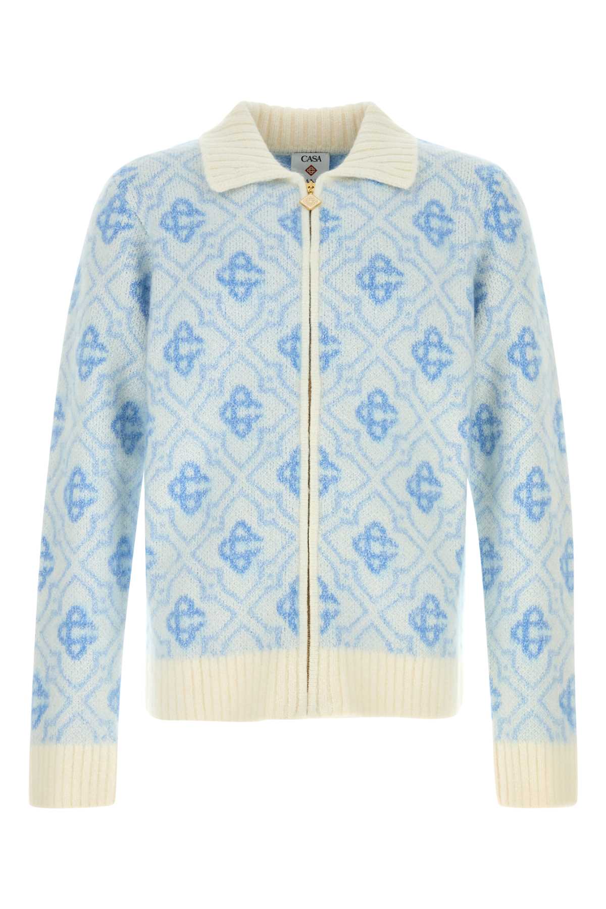 Embroidered Nylon Blend Cardigan