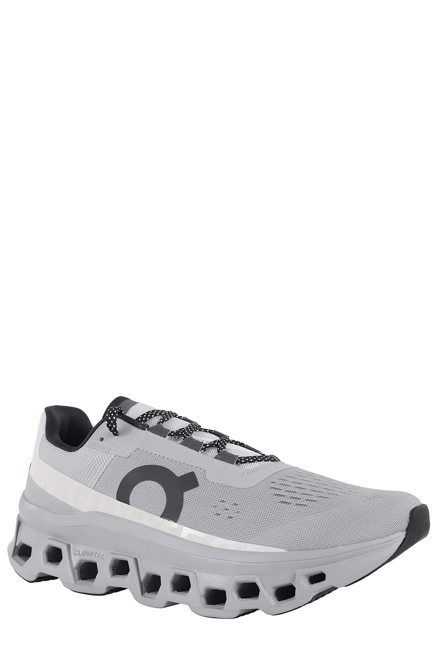 On Breathable Grey Sneakers With Robust Rubber Sole