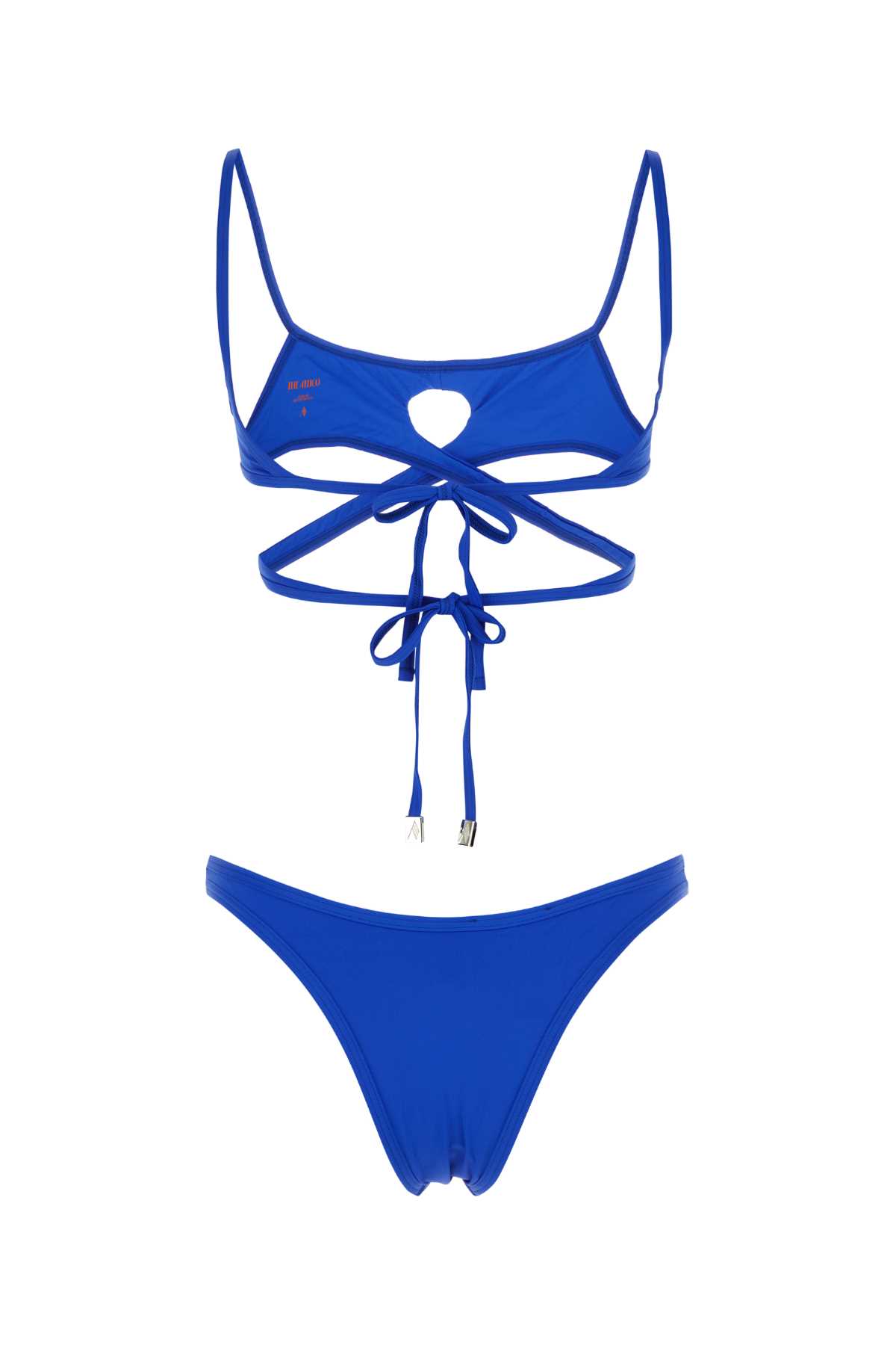 Shop Attico Electric Blue Stretch Nylon Bikini In 015