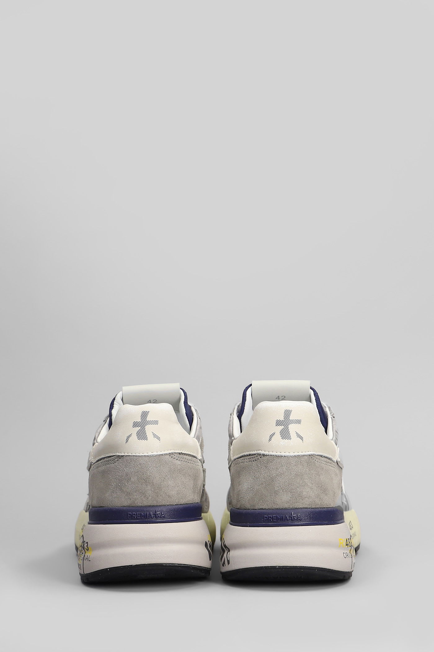 Premiata Mick Sneakers In Grey Suede And Fabric In Gray
