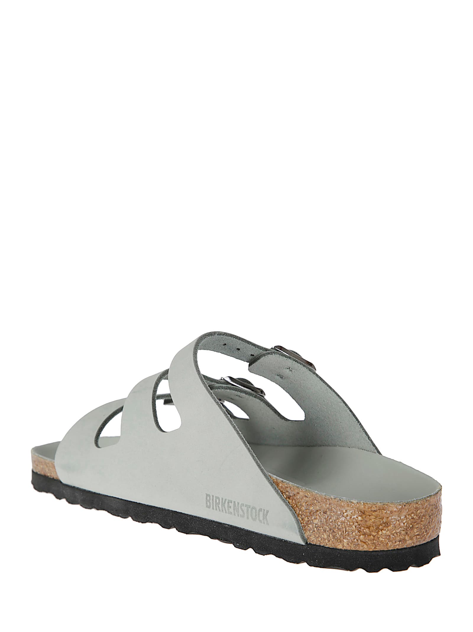Birkenstock 'florida' Green Sandals With Buckle With Logo In Green