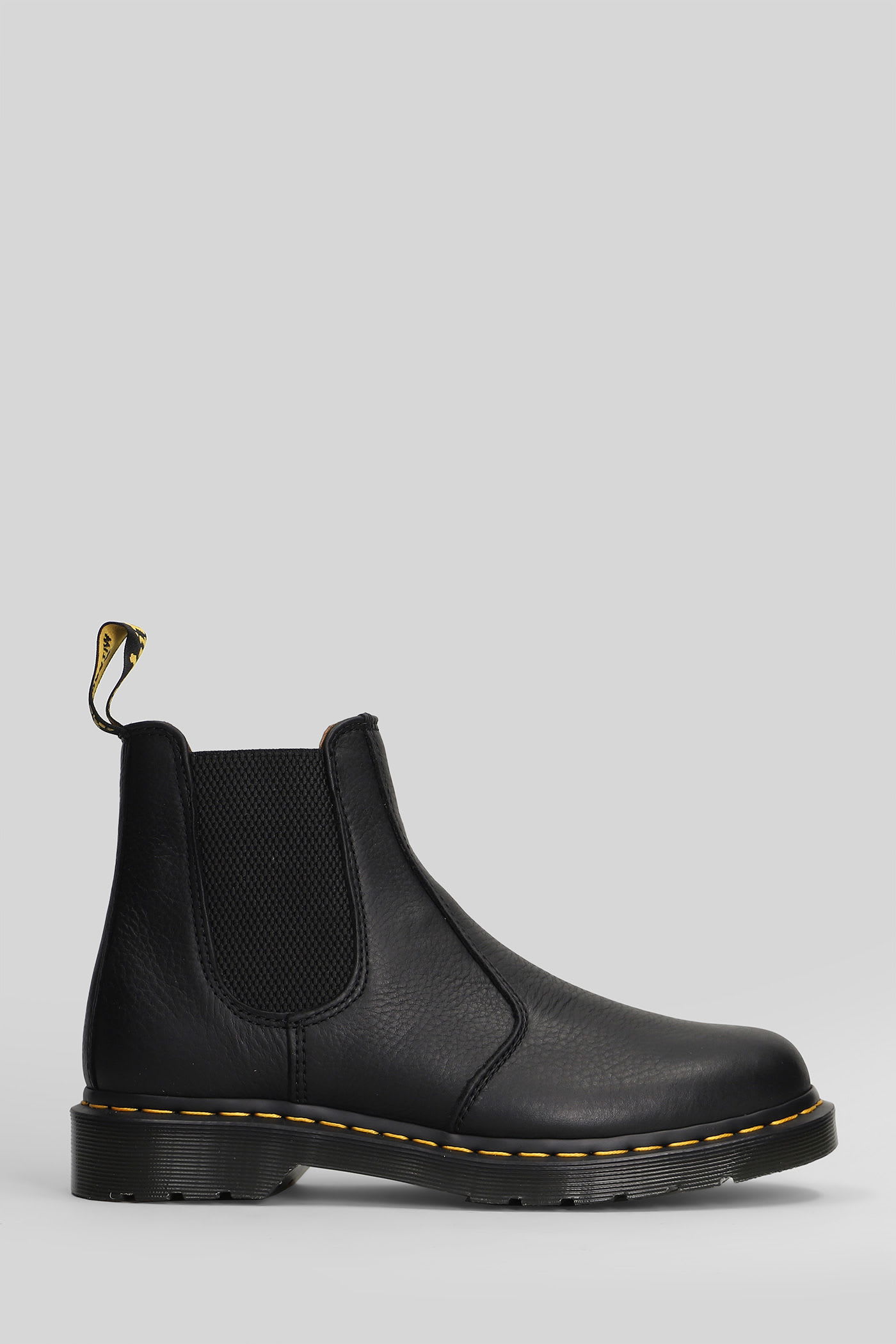 Dr. Martens 2976 Ambassador Combat Boots In Black Leather In Black