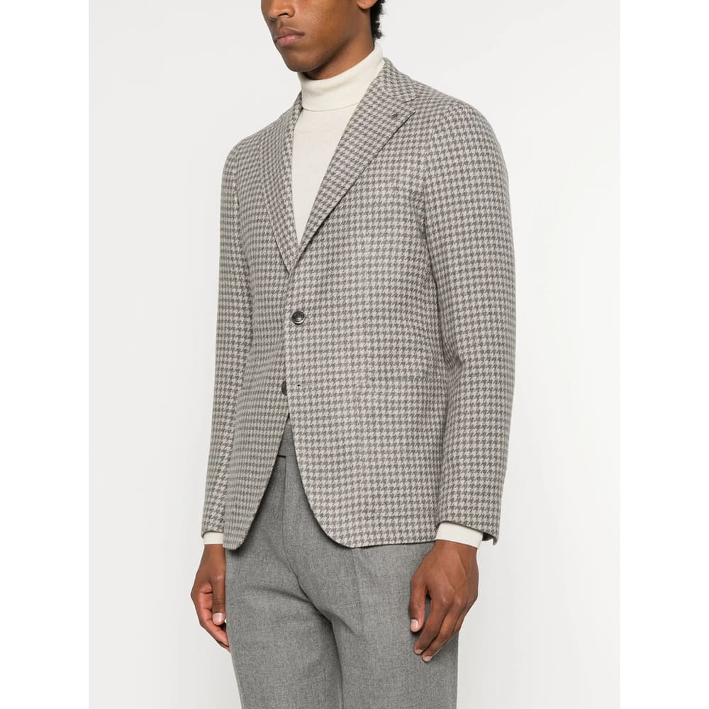 Tagliatore Single-breasted Blazer In Gray