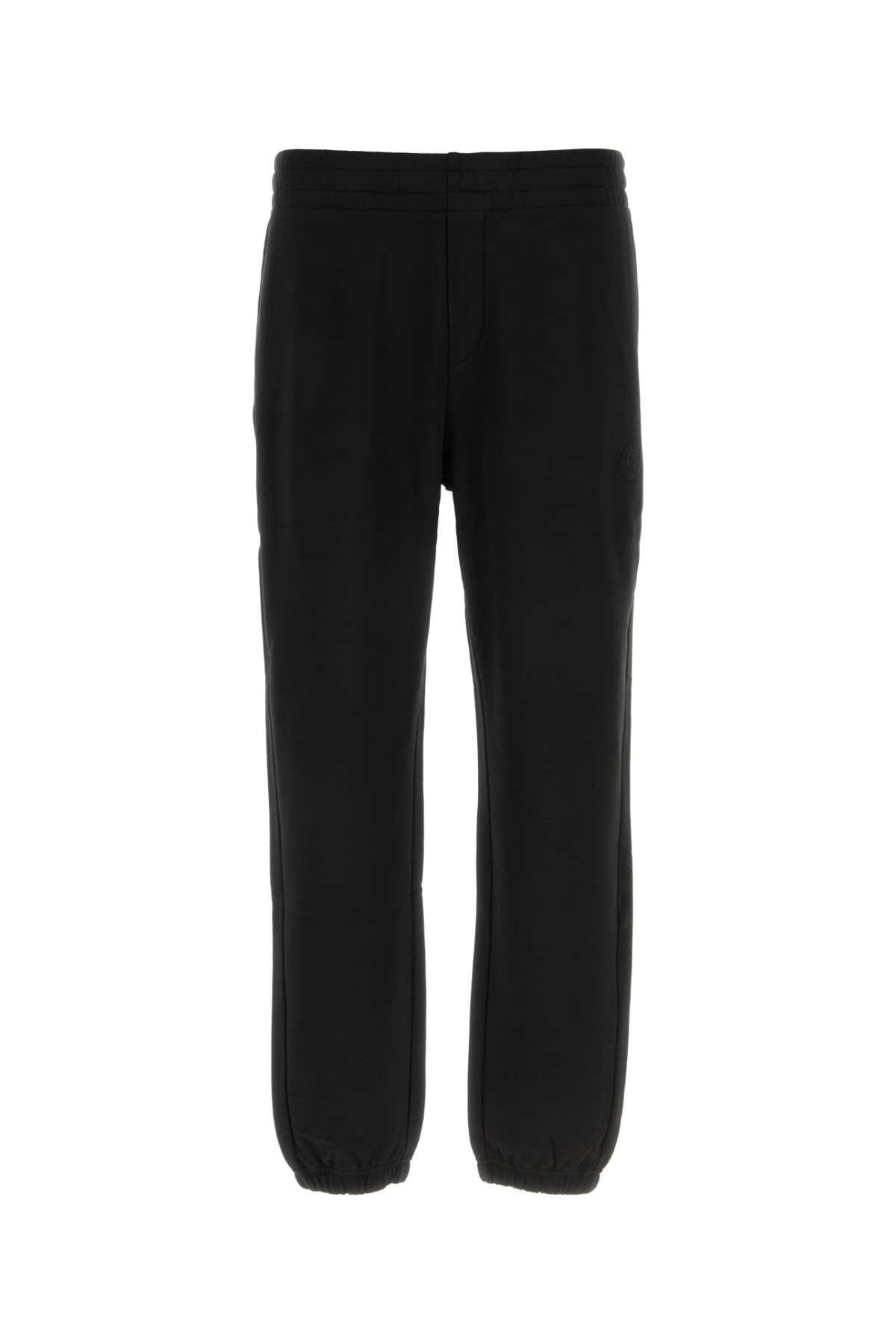 Moncler Men Black Cotton Joggers In Black