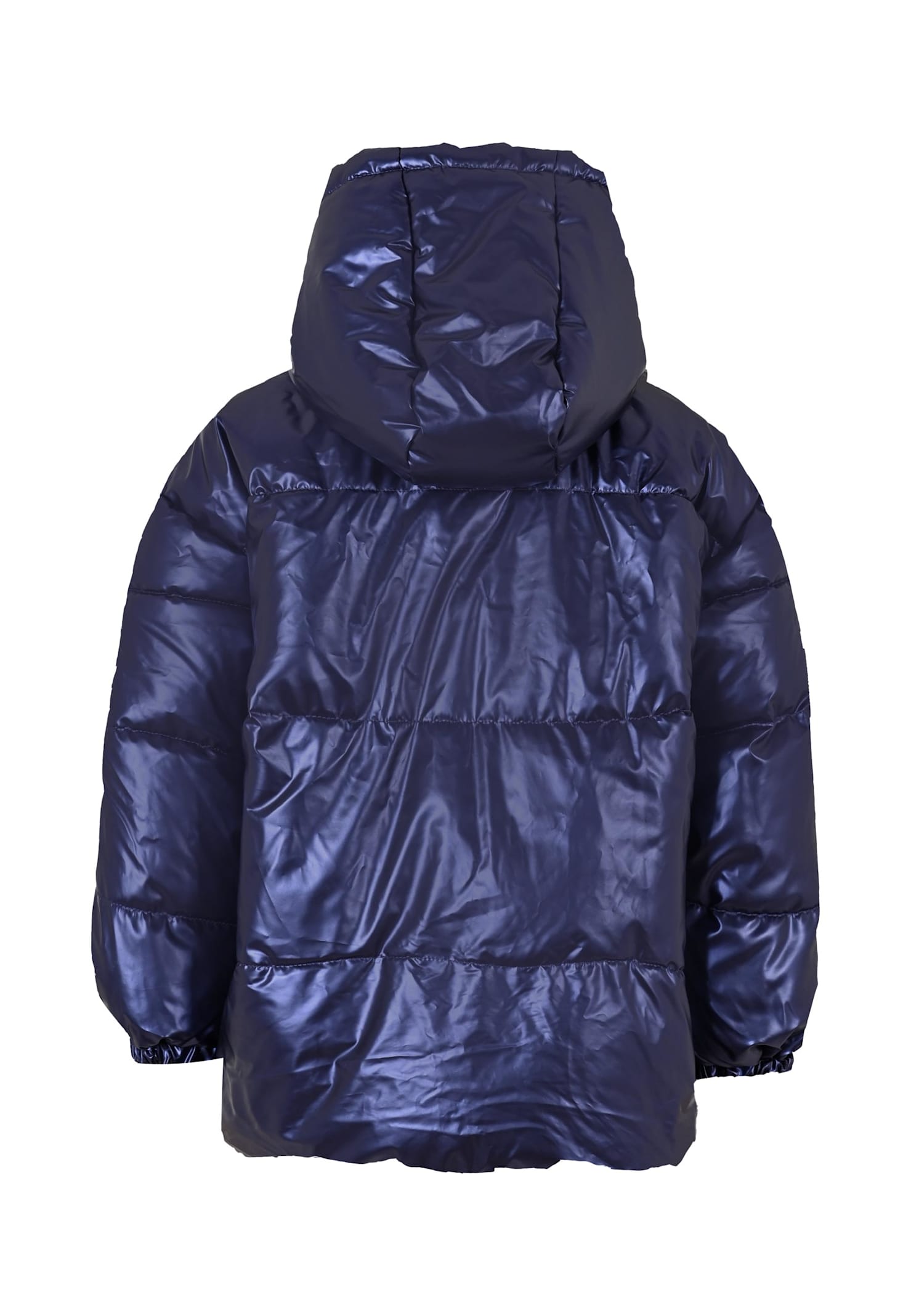 Billieblush Blue Down Jacket For Boy With Logo In Blue
