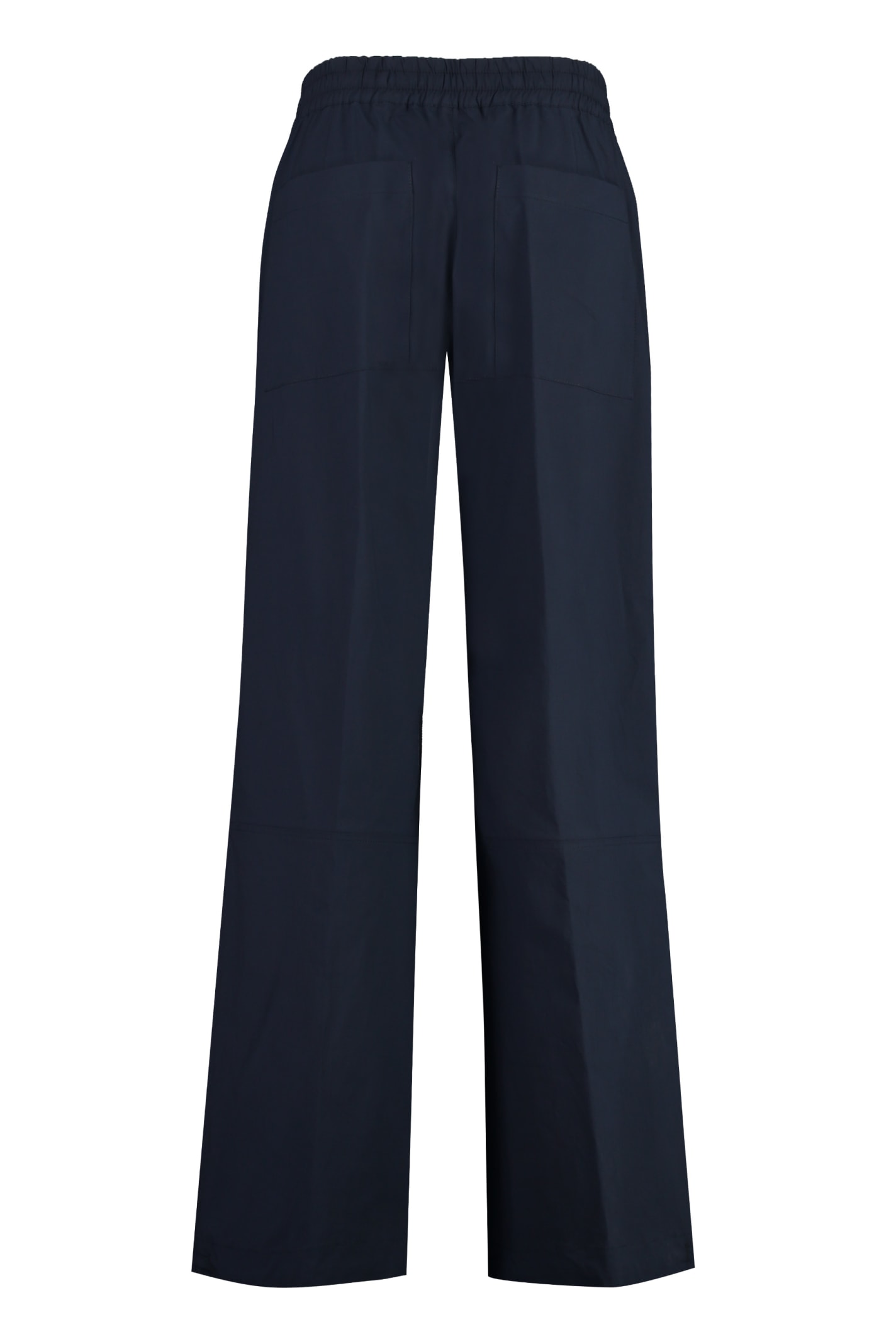 Shop P.a.r.o.s.h Cotton Trousers In Blue
