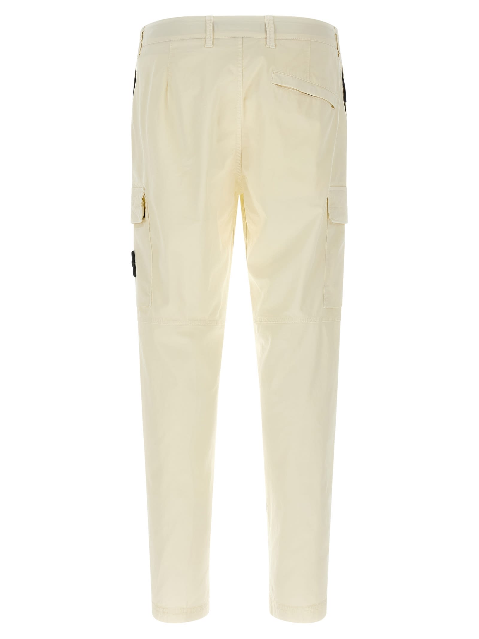 Stone Island Cargo Pants With Logo Badge And Pockets In Multi