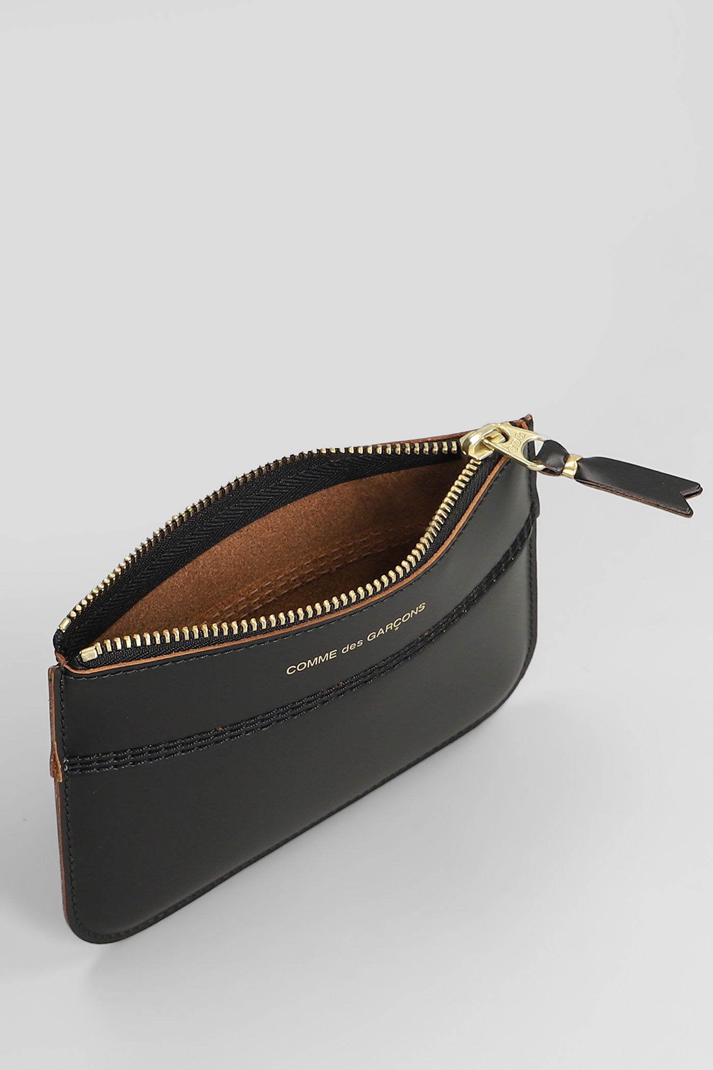 Comme Des Garçons Wallet In Black Leather In Black